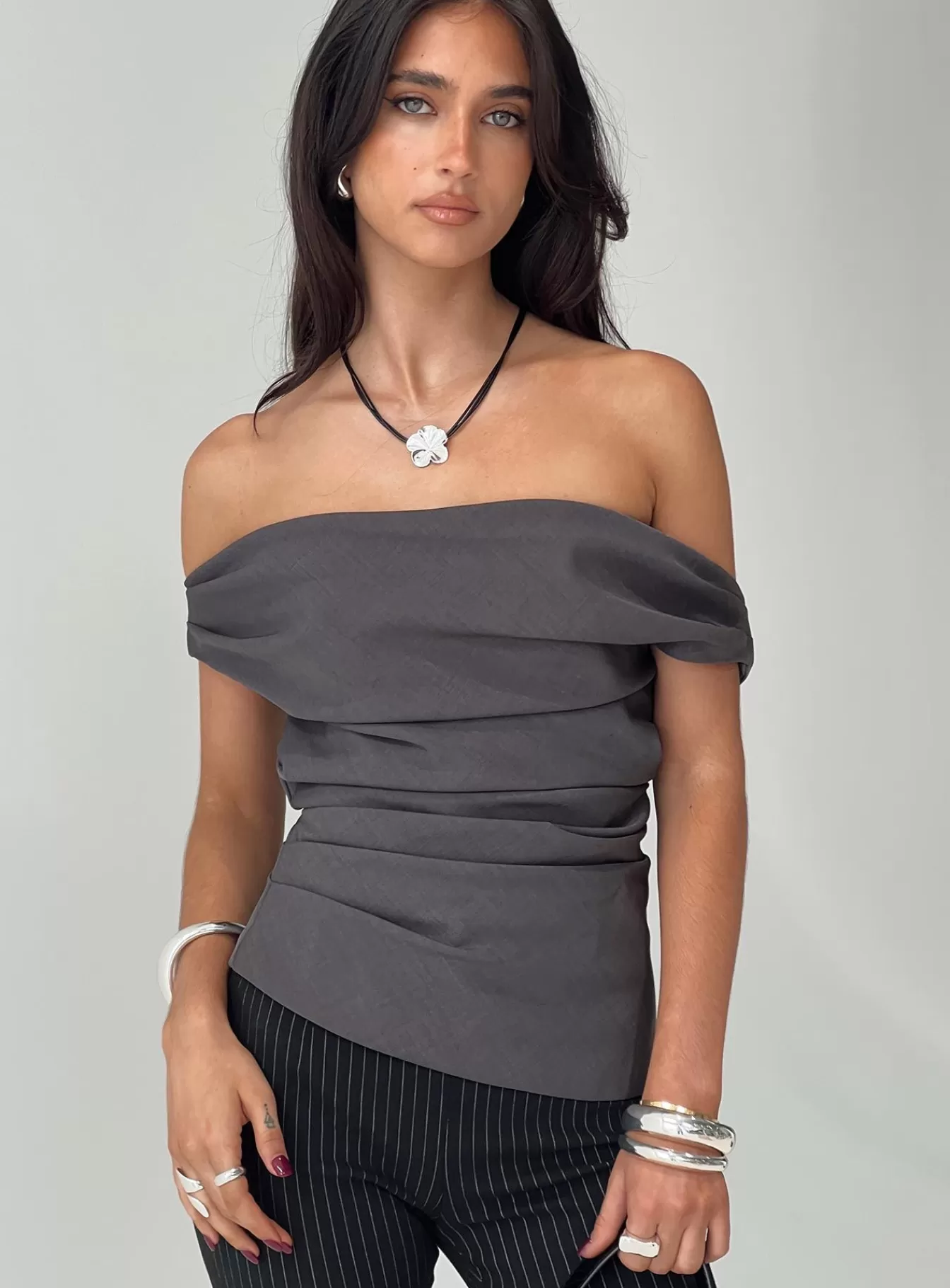 Princess Polly Party Tops | Horizons Top Grey