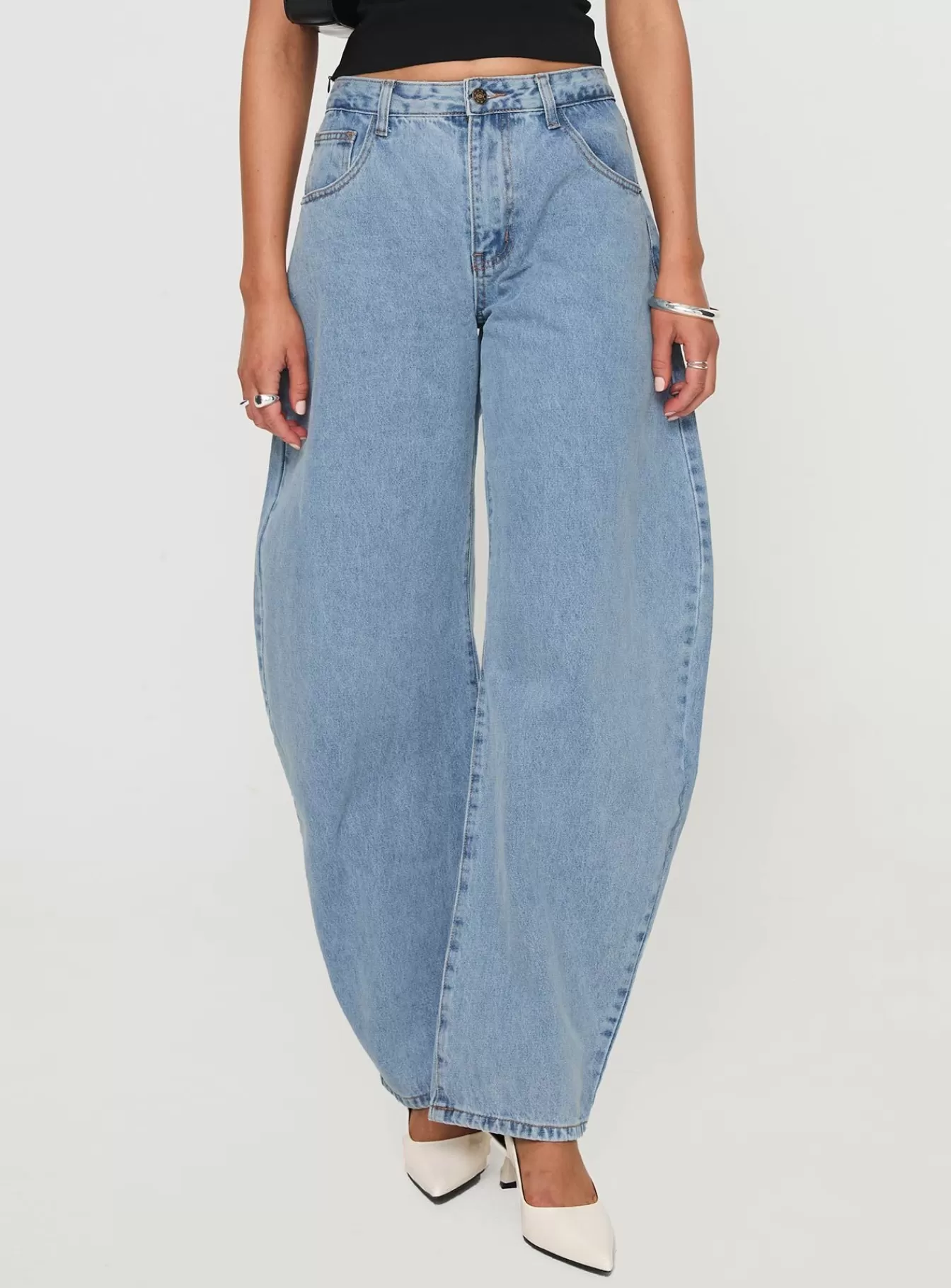 Princess Polly Jeans | Horseshoe Jeans Washed Blue