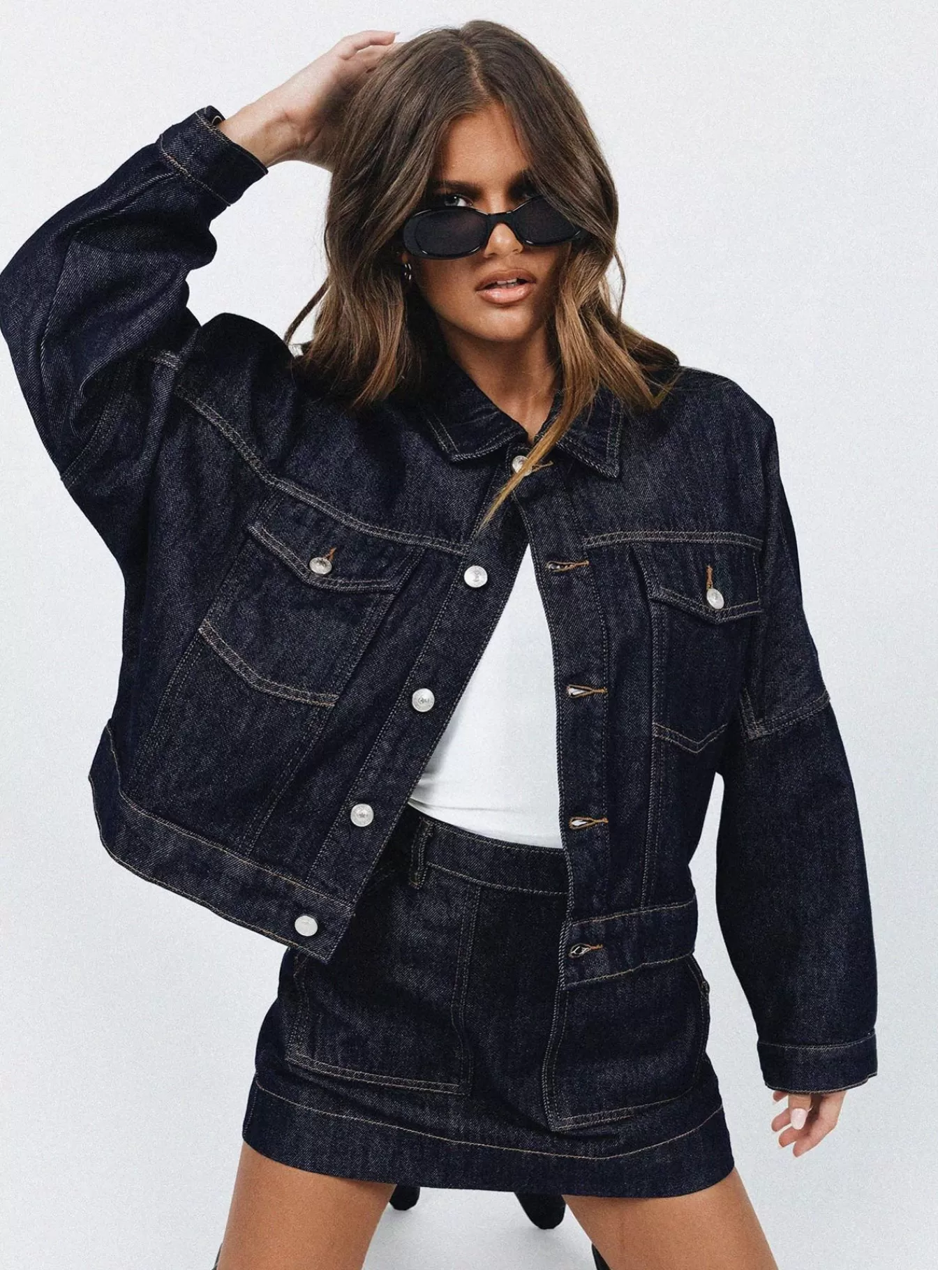 Princess Polly Denim Jackets | Hughes Jacket Dark Wash Denim