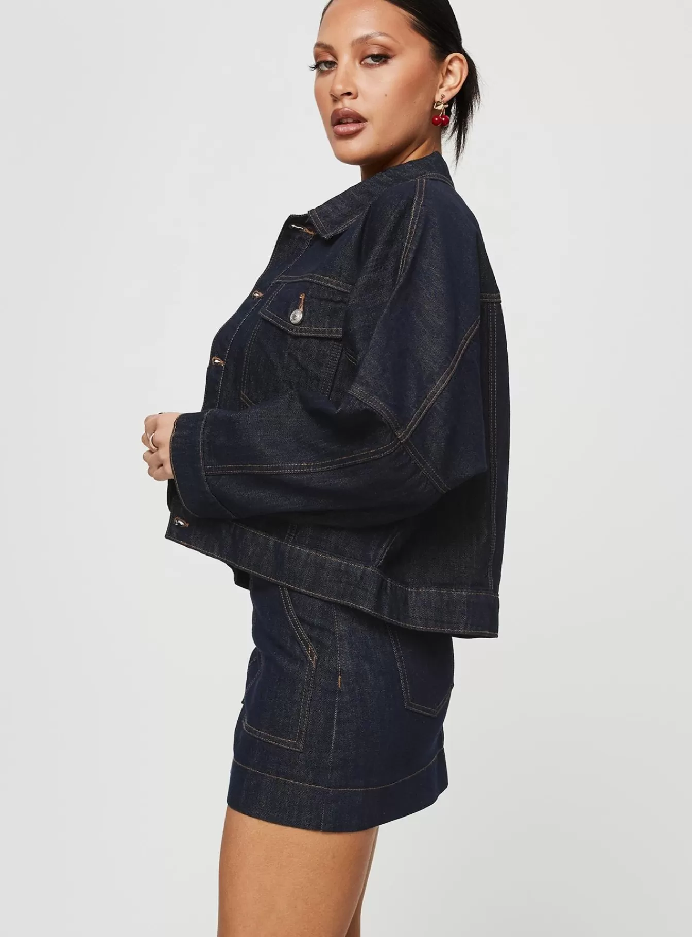 Princess Polly Skirts | Hughes Mini Skirt Dark Wash Denim