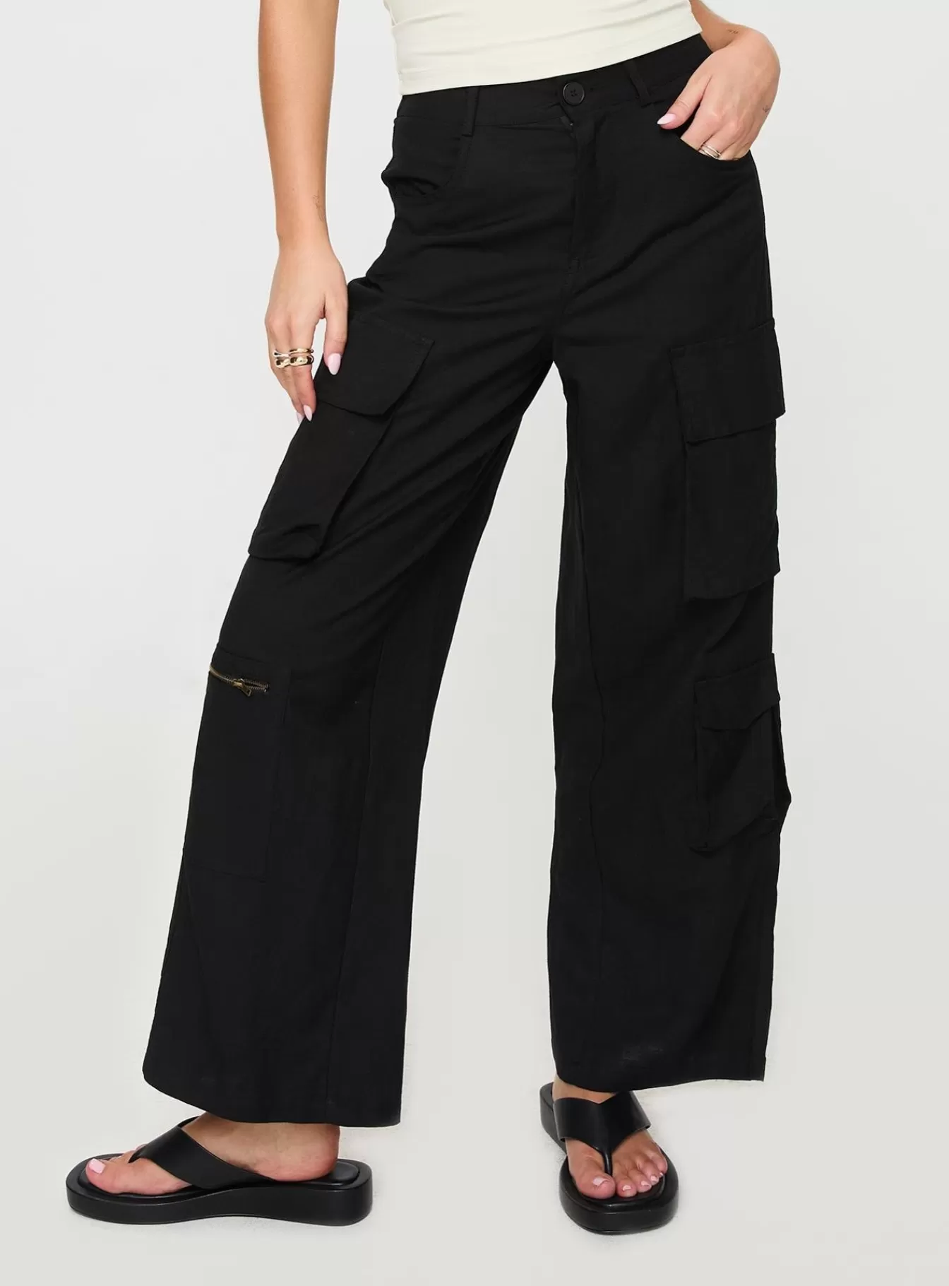 Princess Polly Pants | Humphrey Cargo Pant Black