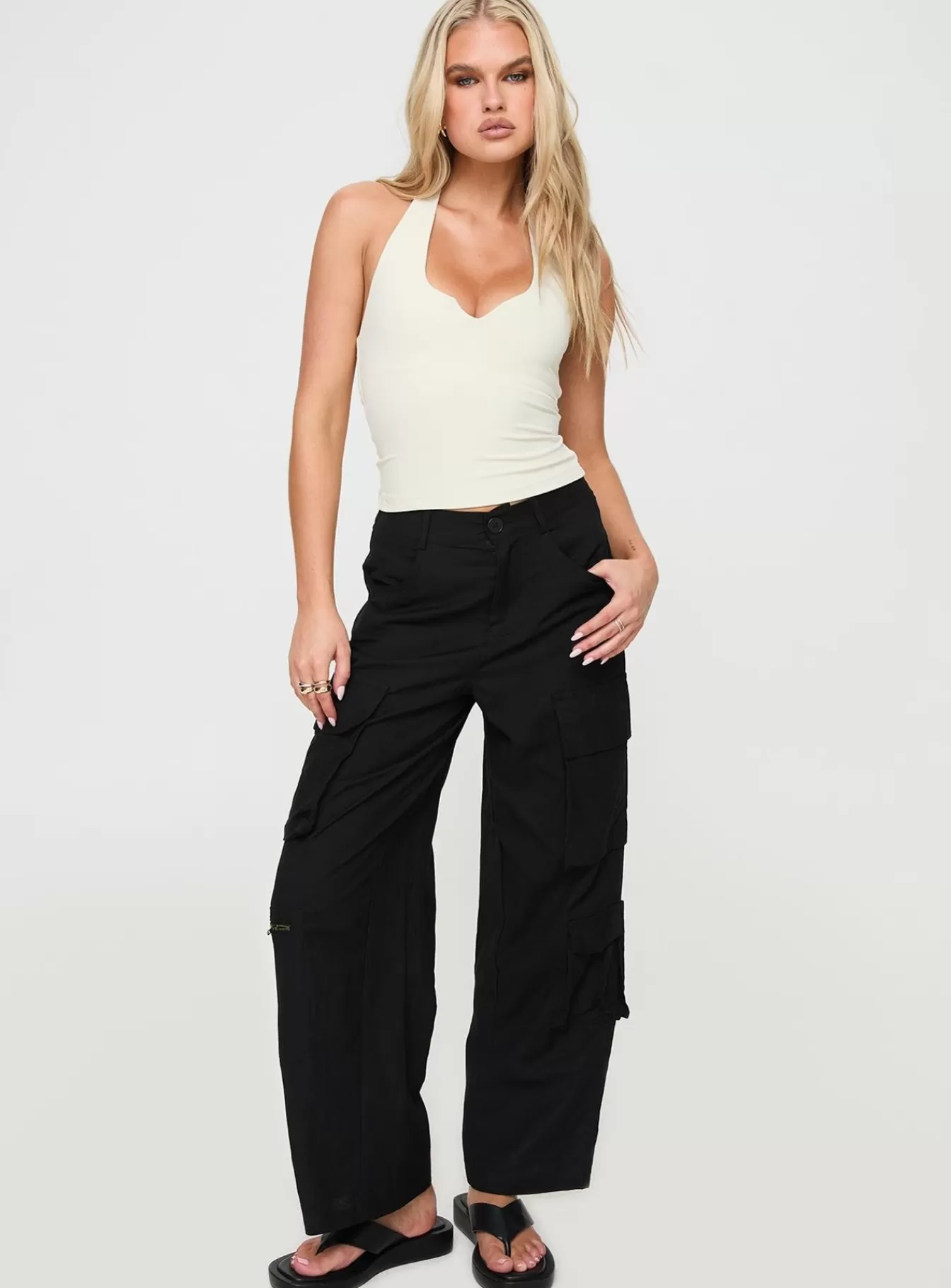 Princess Polly Pants | Humphrey Cargo Pant Black
