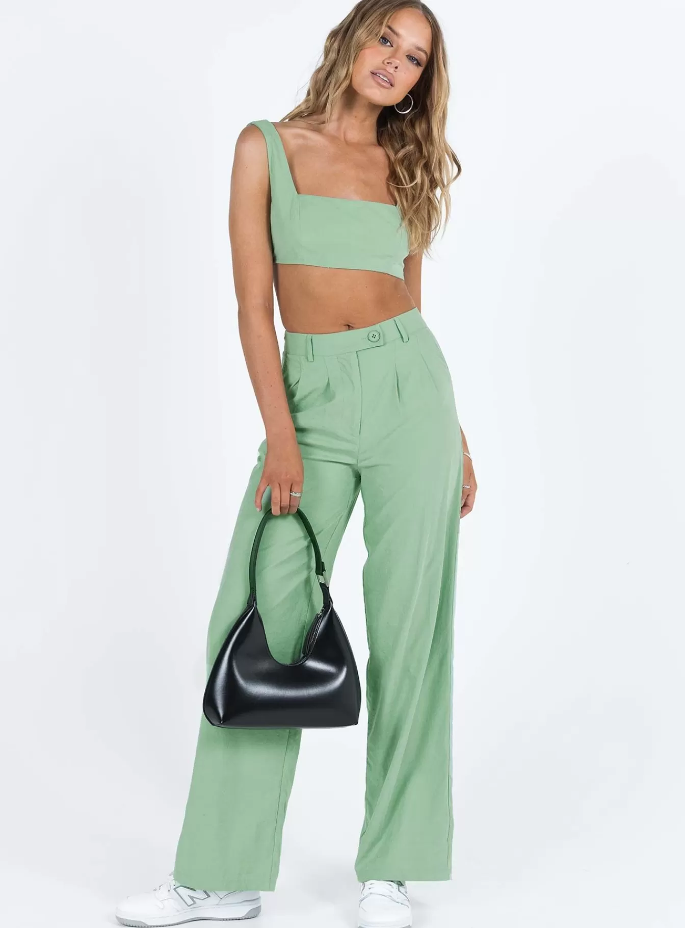 Princess Polly Pant Sets | Huxley Set Basil