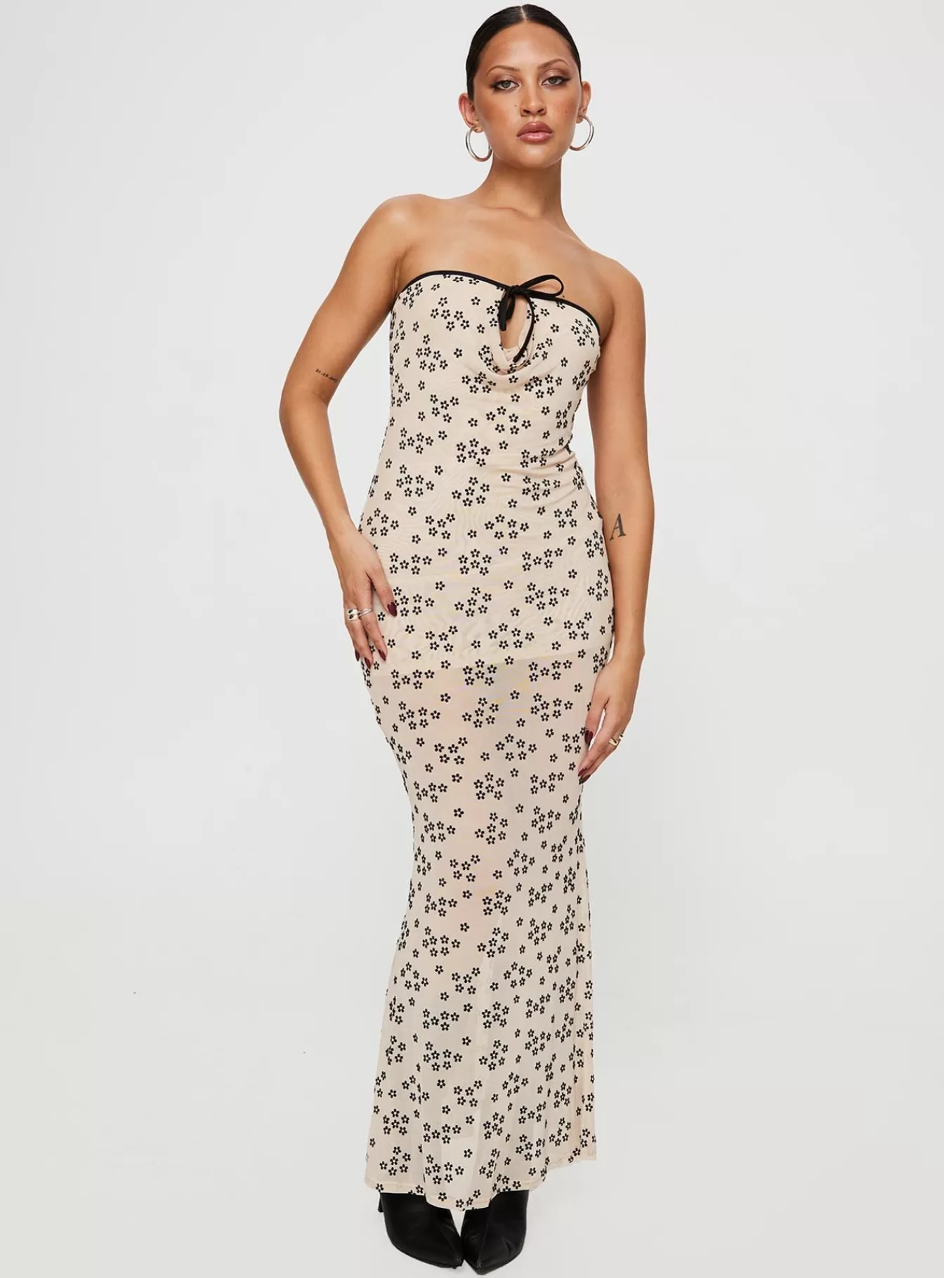 Princess Polly Maxi Dresses | Illuminating Maxi Dress Beige Floral