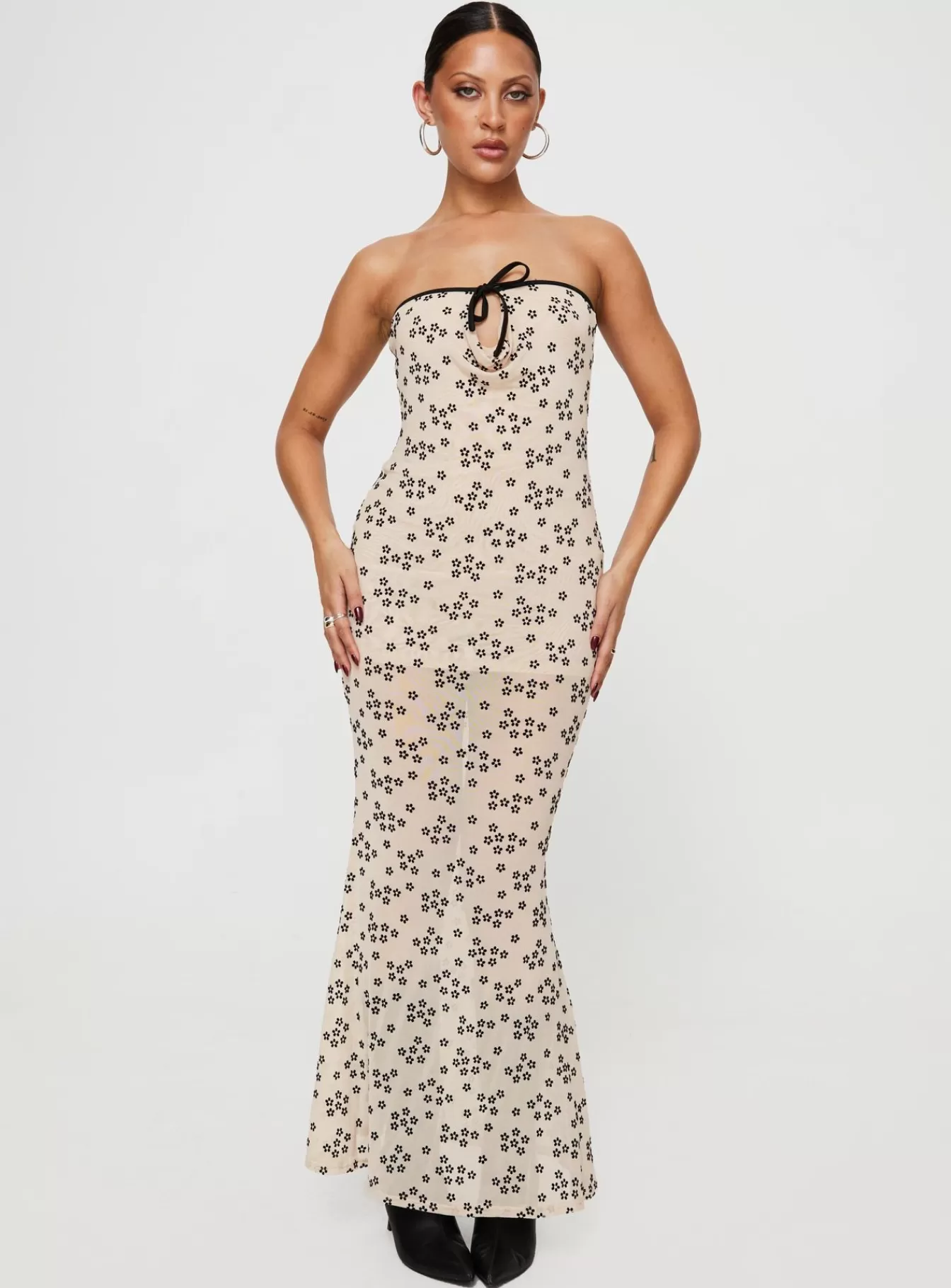 Princess Polly Maxi Dresses | Illuminating Maxi Dress Beige Floral