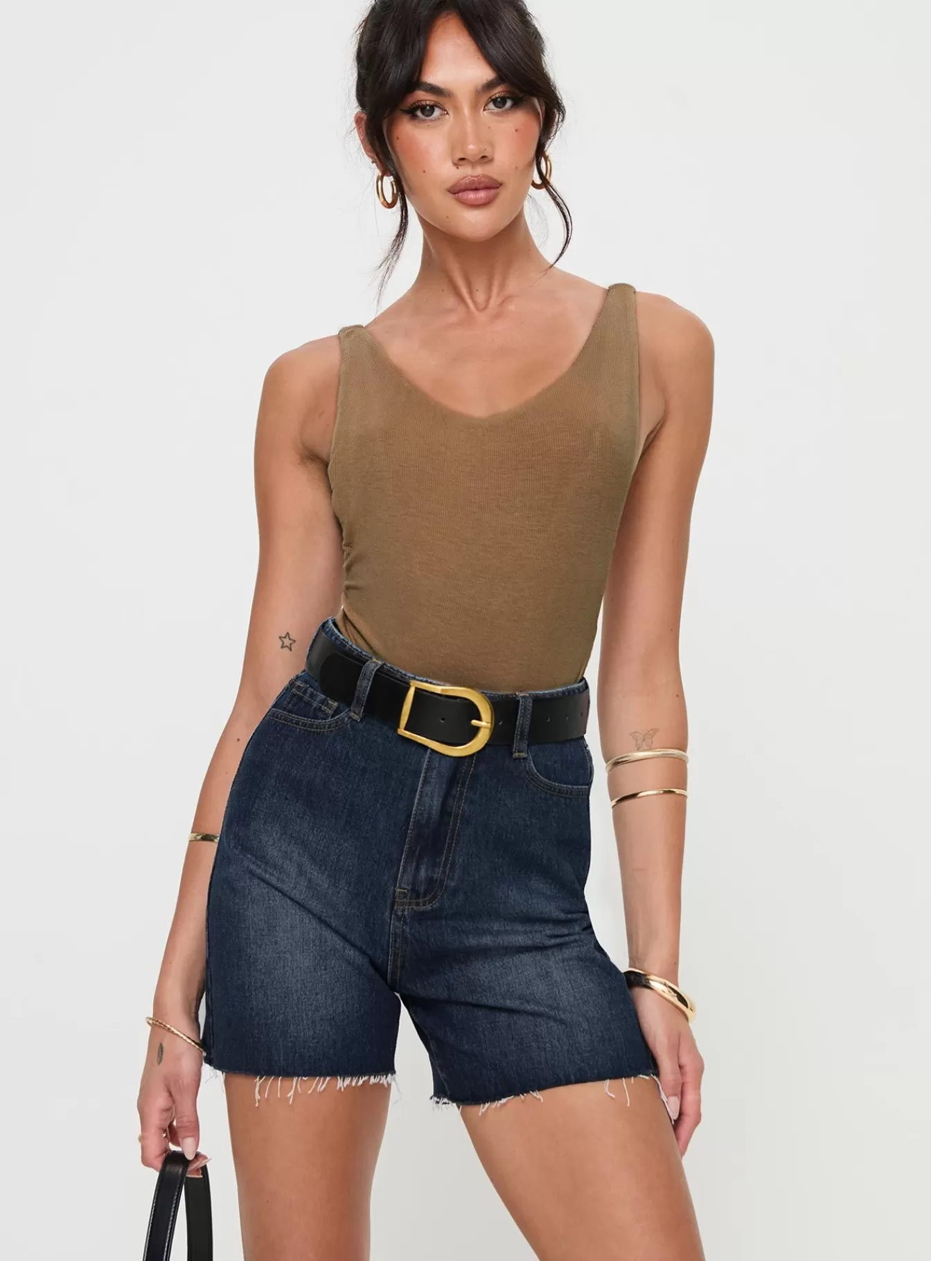 Princess Polly Shorts | Impala Shorts Mid Wash Denim
