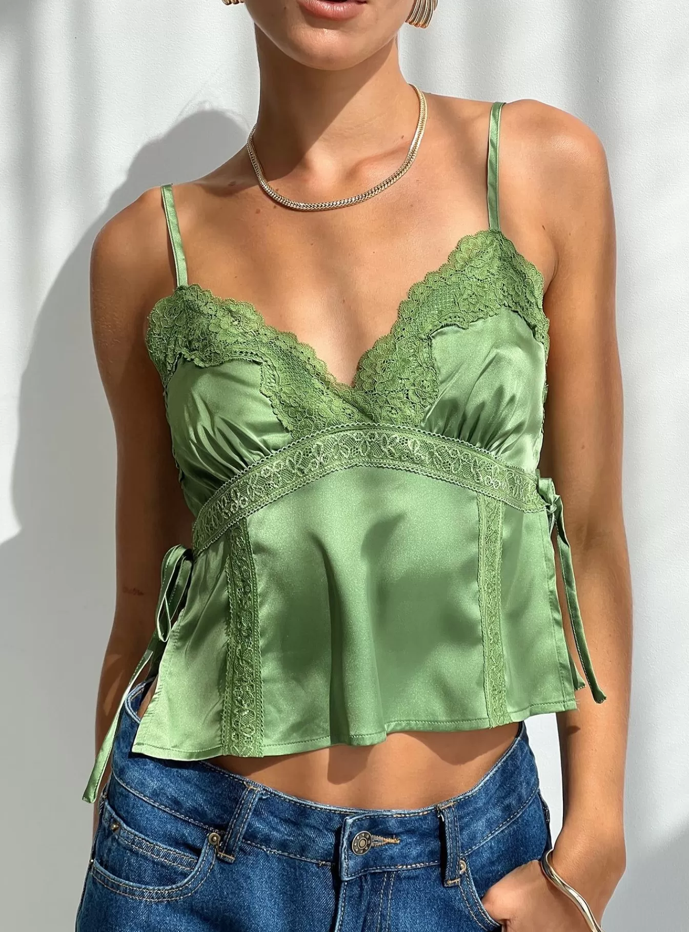 Princess Polly Crop Tops | Isolind Top Sage
