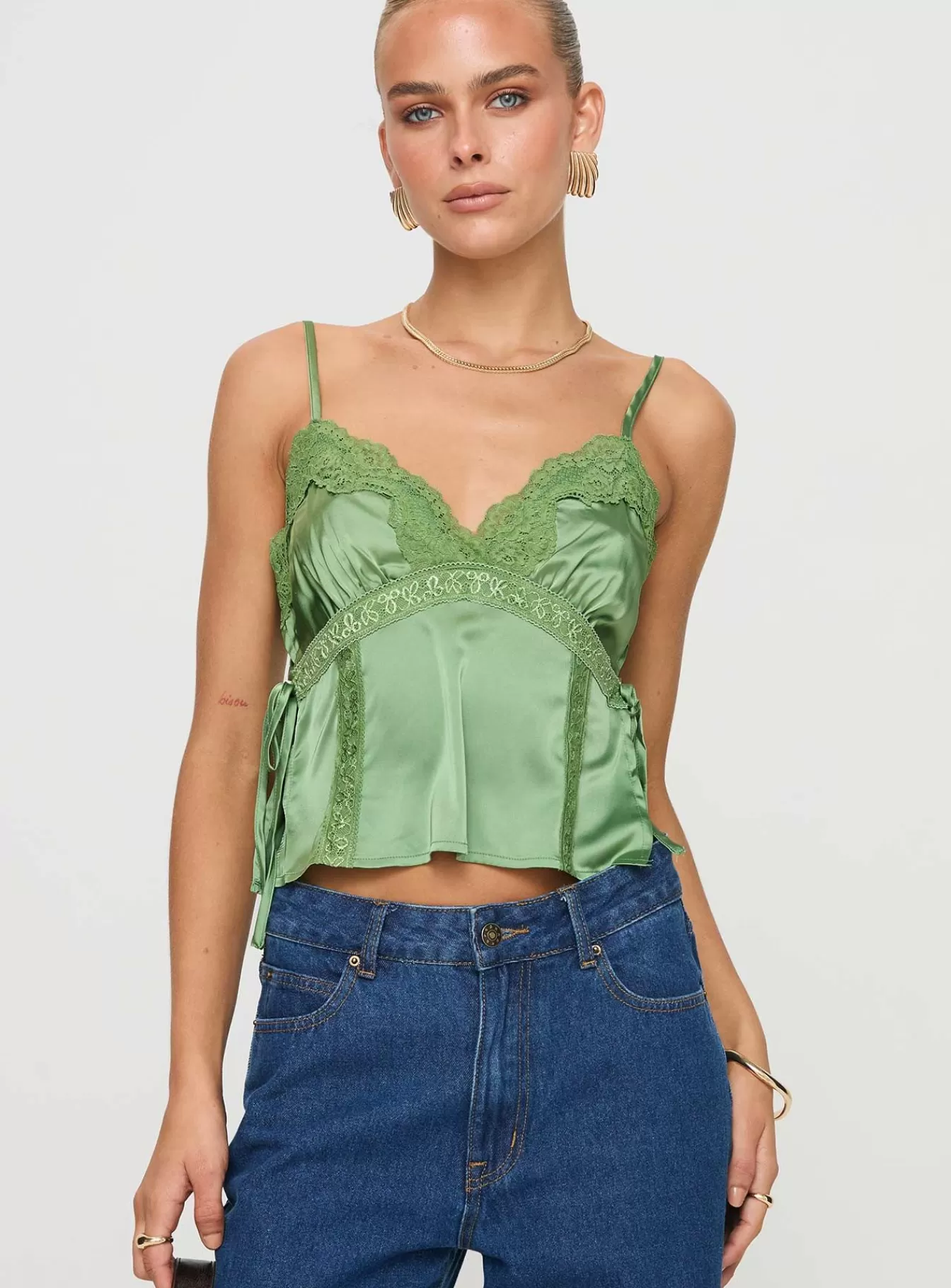 Princess Polly Crop Tops | Isolind Top Sage