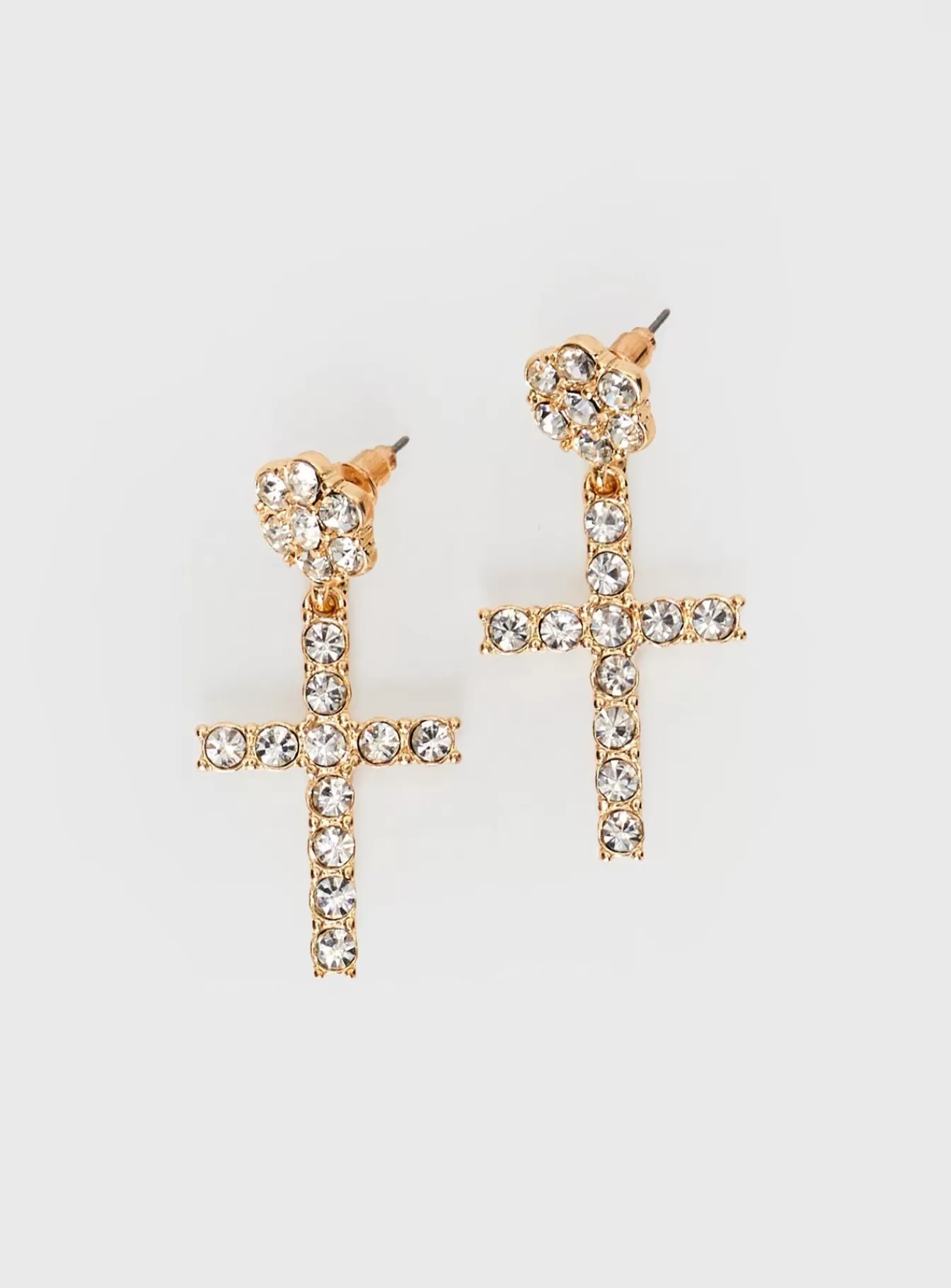 Princess Polly Lower Impact | Jadu Cross Earrings Gold