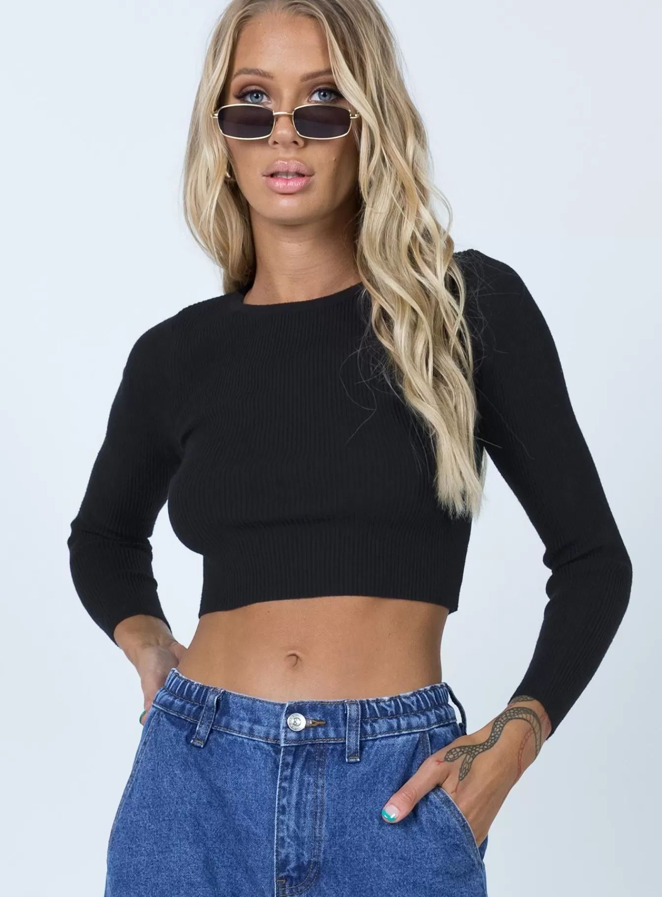 Princess Polly Long Sleeve Tops | Jax Long Sleeve Top Black