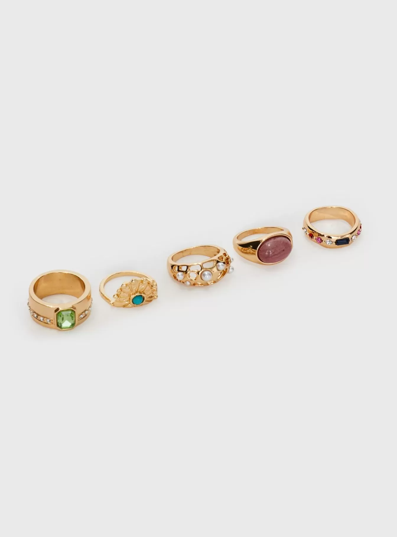 Princess Polly Lower Impact | Jaxx Ring Pack Gold