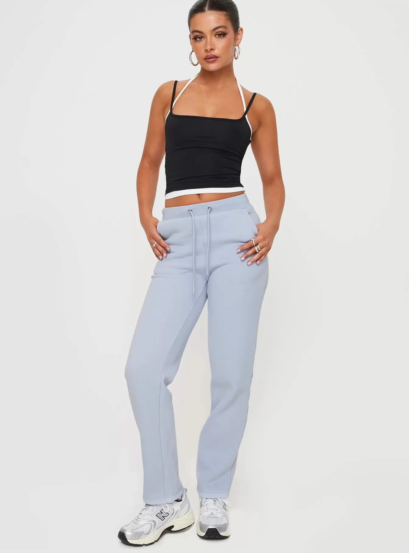 Princess Polly Pants | Je T'Adore Track Pant Pale Blue