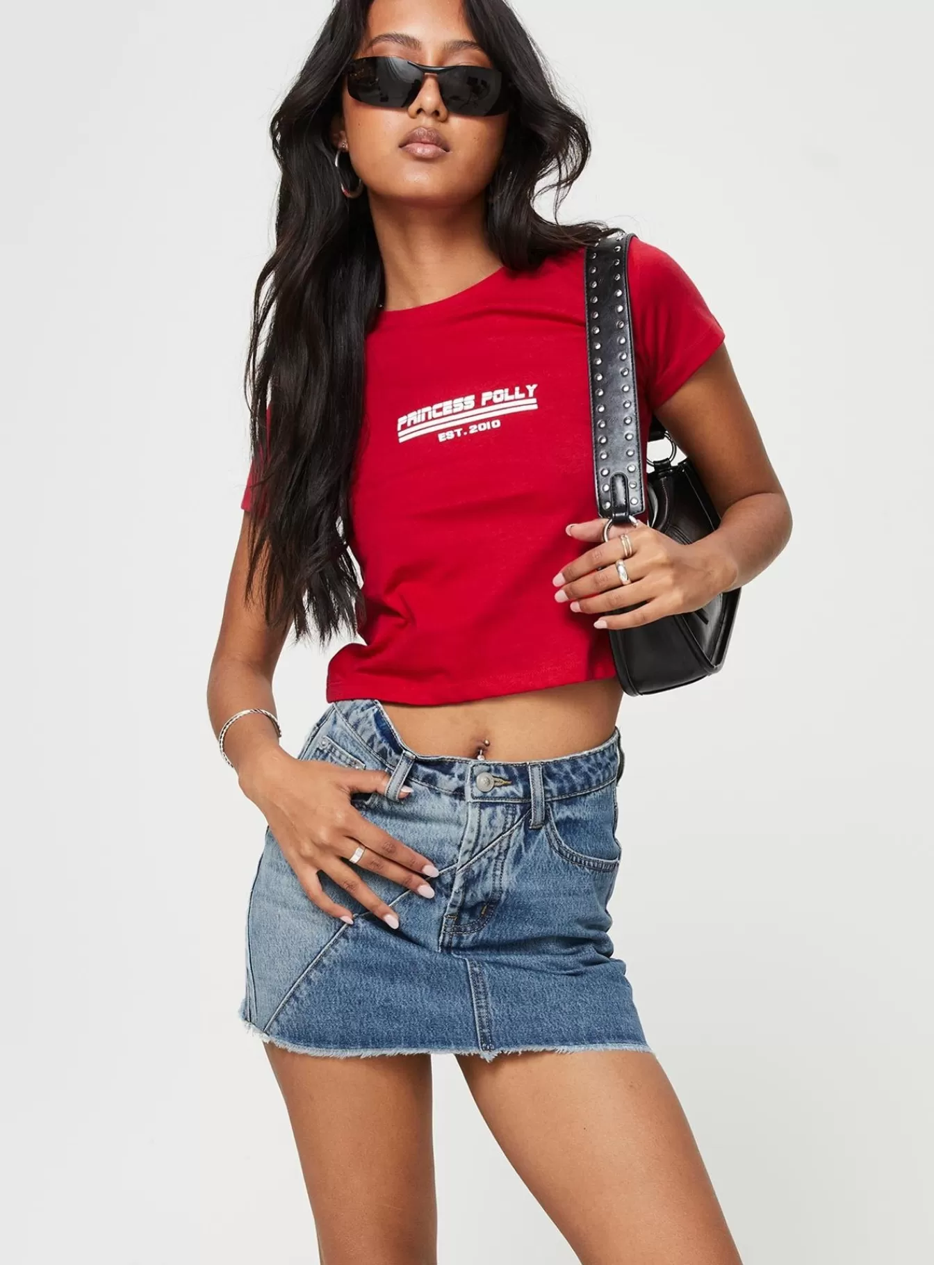Princess Polly Skirts | Jellicoe Spliced Denim Skirt Multi Wash