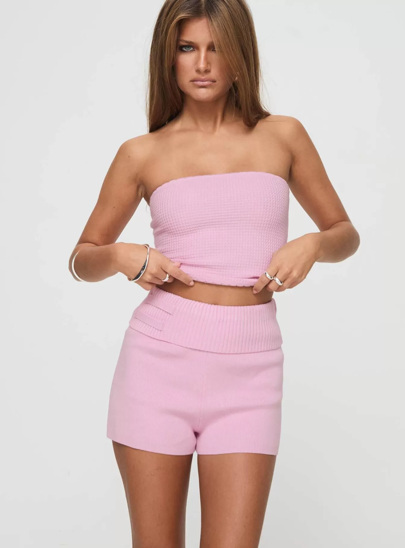 Princess Polly Shorts | Jhett Knit Shorts Pink