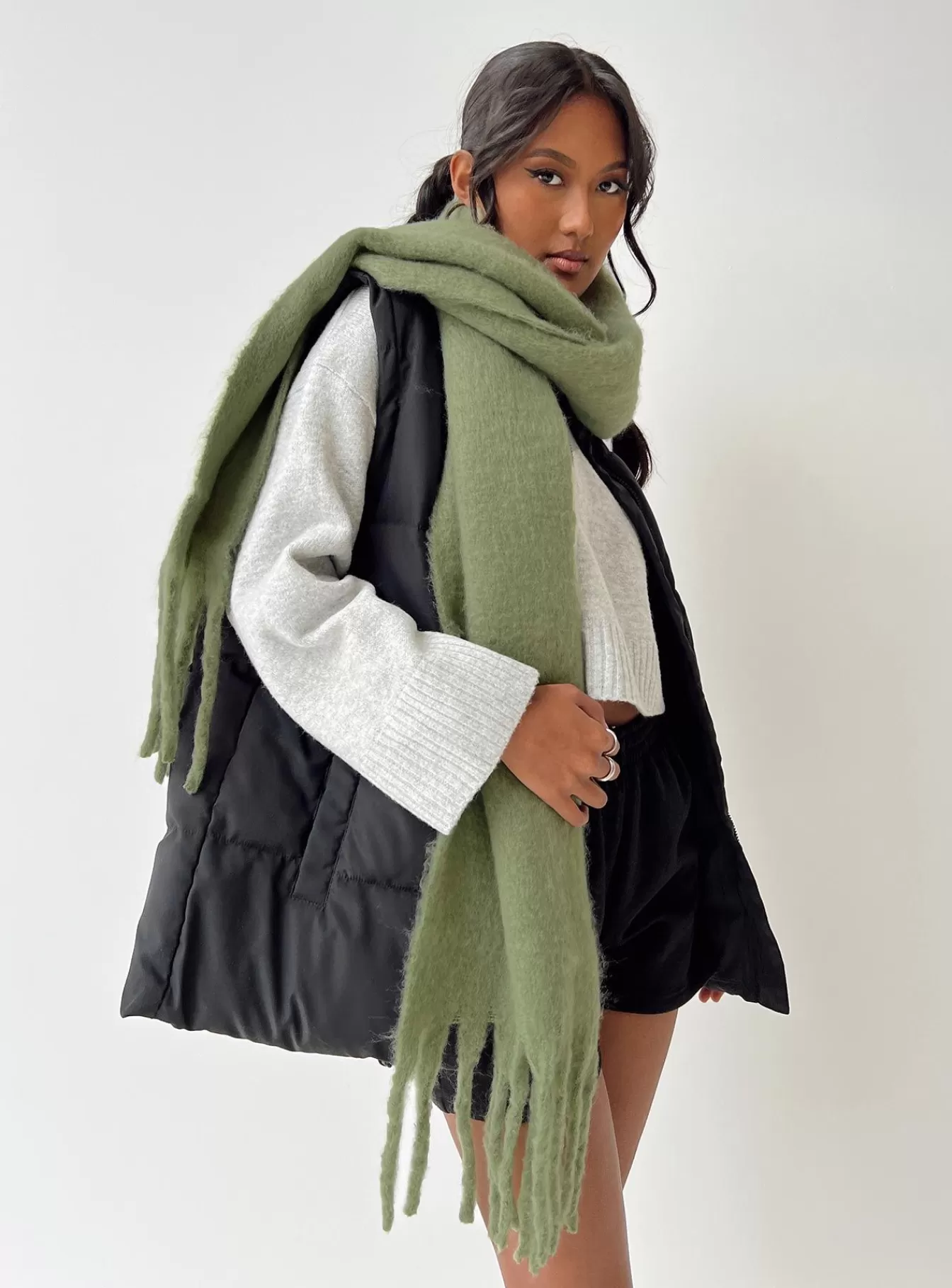 Princess Polly Specialty Items | July Scarf Olive
