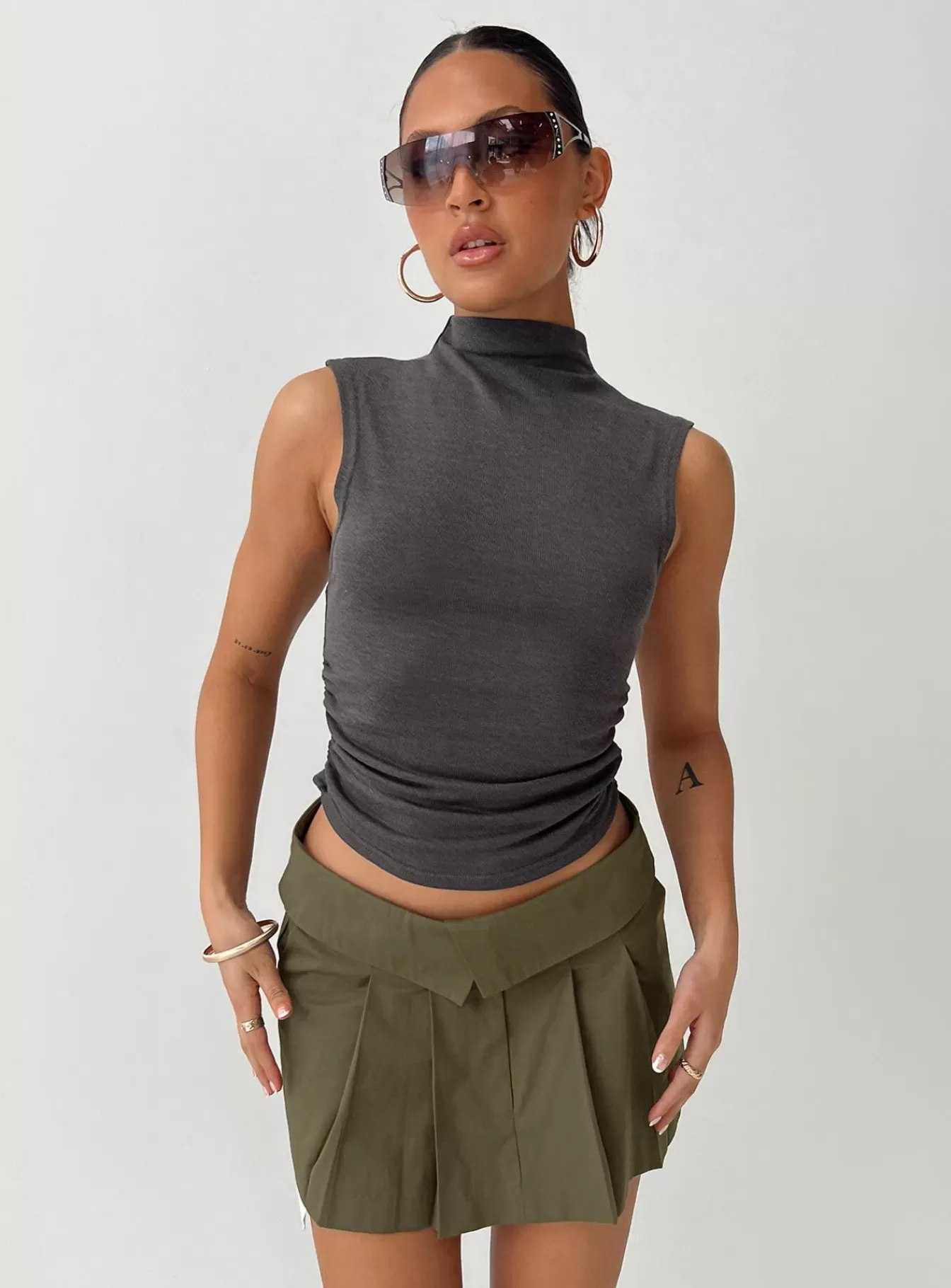 Princess Polly Tanks & Strapless Tops | Karenden Tank Top Slate