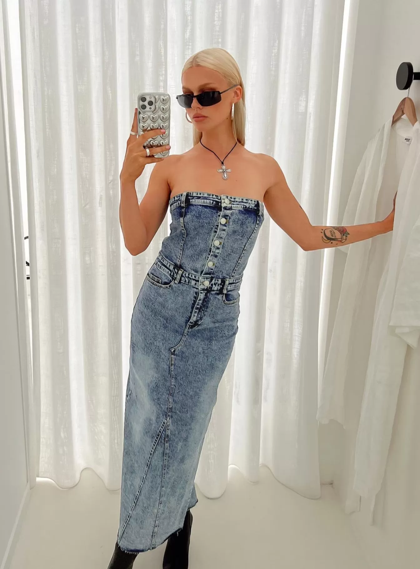 Princess Polly Maxi Dresses | Kasim Denim Maxi Dress Blue