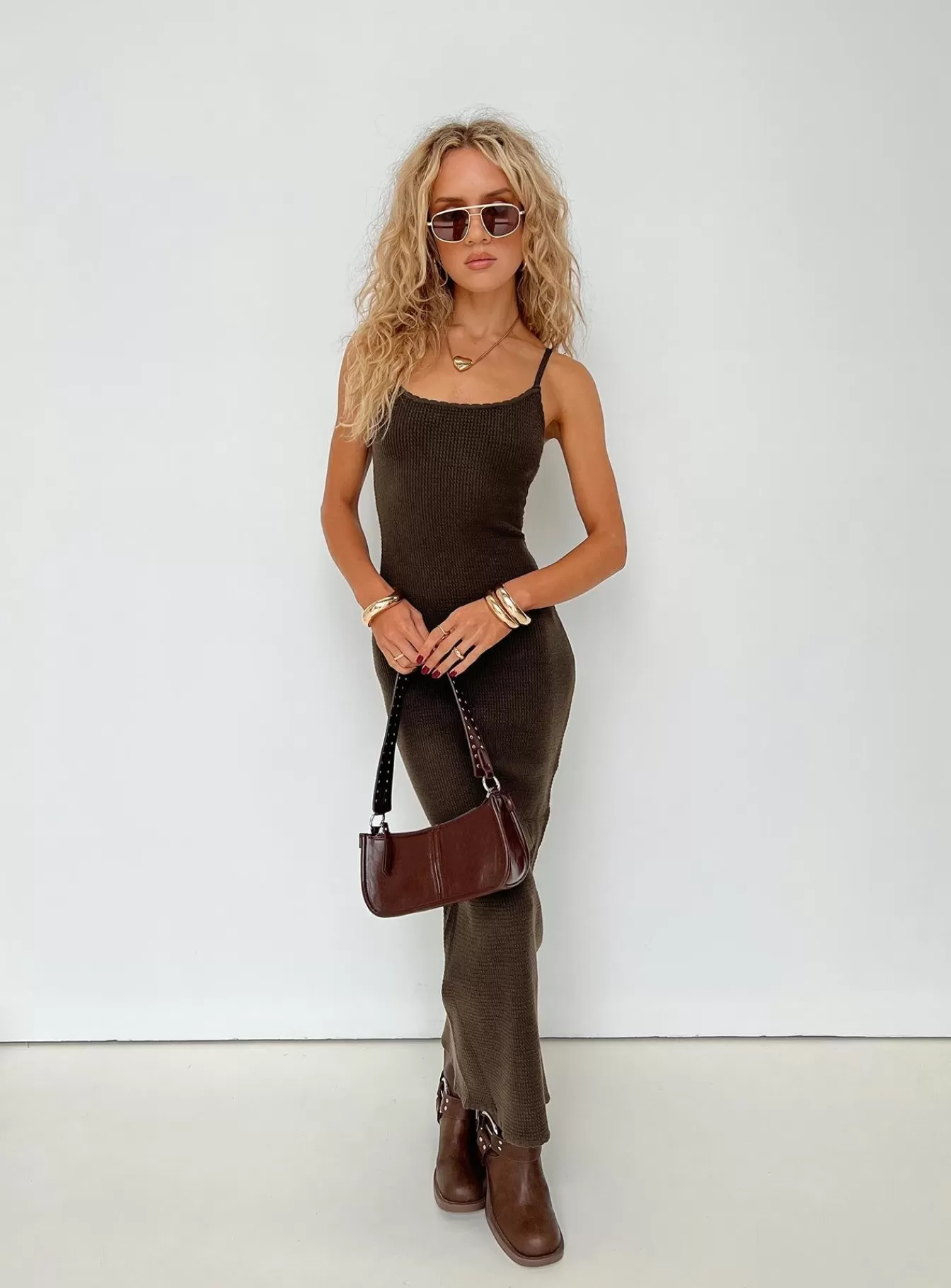 Princess Polly Maxi Dresses | Kattan Maxi Dress Chocolate