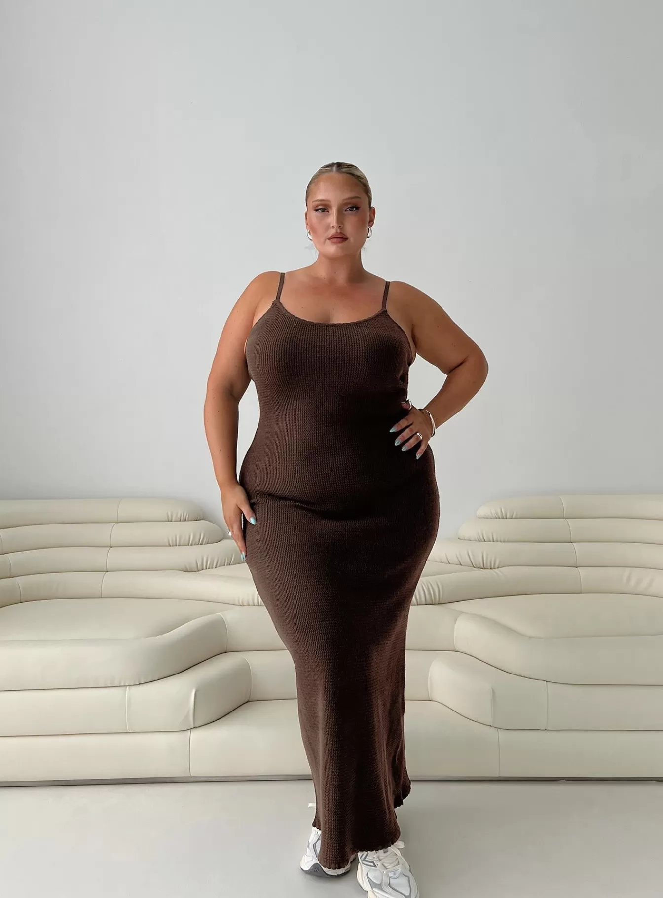 Princess Polly Mini Dresses | Kattan Maxi Dress Curve Chocolate
