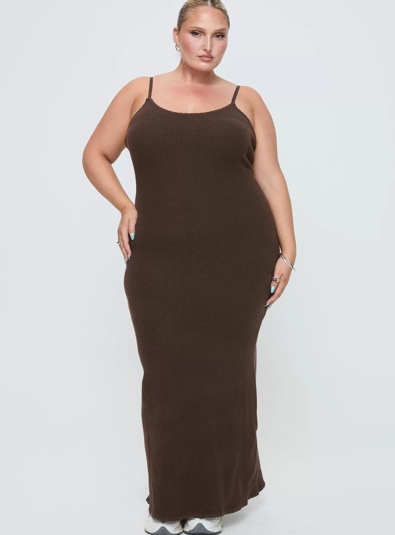 Princess Polly Mini Dresses | Kattan Maxi Dress Curve Chocolate