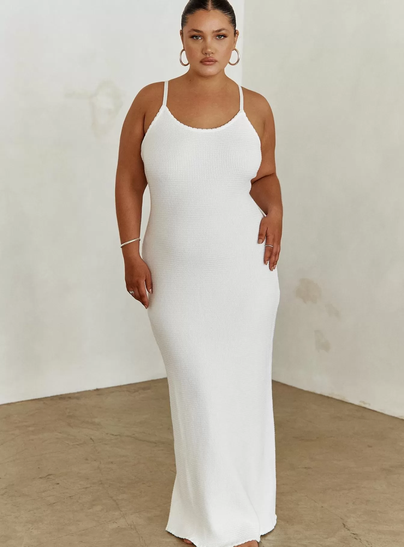 Princess Polly Maxi Dresses | Kattan Maxi Dress White Curve Ivory