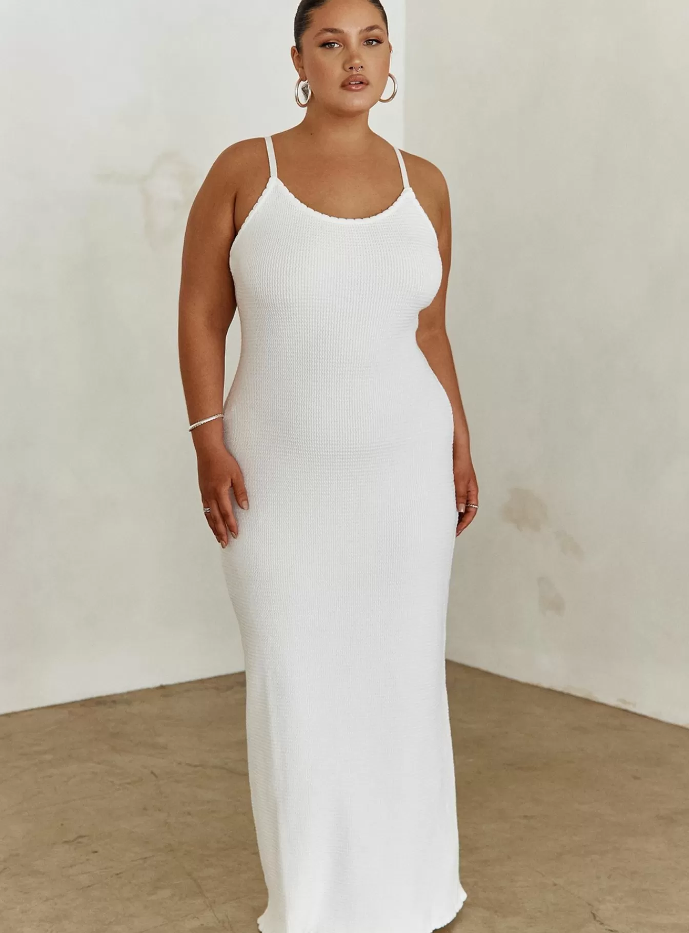 Princess Polly Maxi Dresses | Kattan Maxi Dress White Curve Ivory