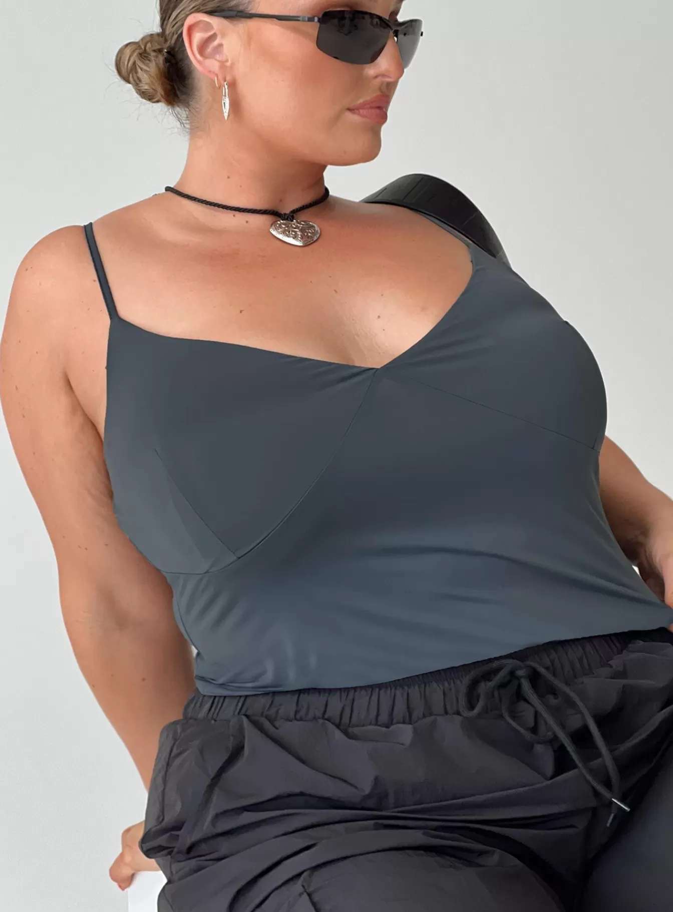 Princess Polly Casual Tops | Kazan Cami Curve Steel