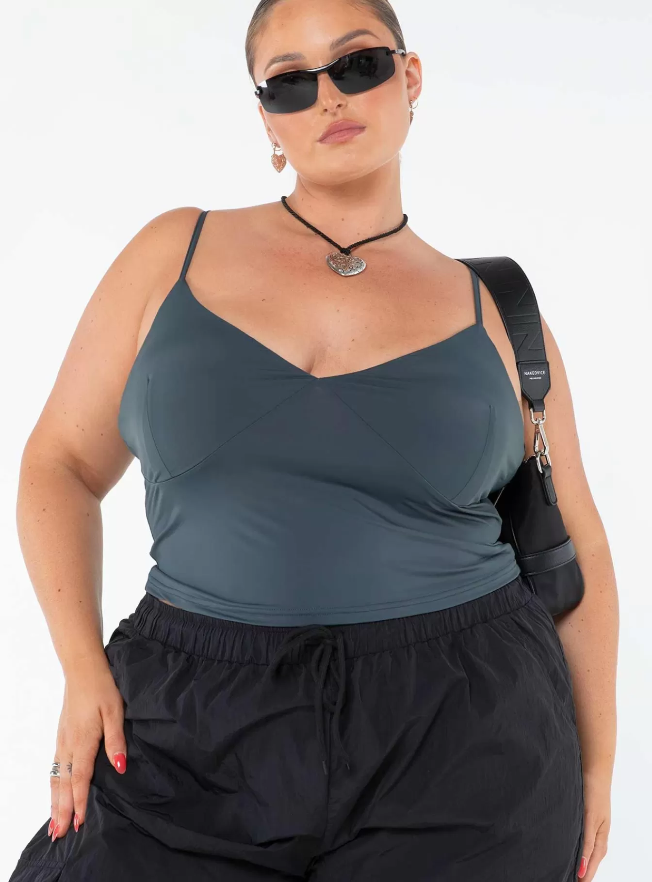 Princess Polly Casual Tops | Kazan Cami Curve Steel