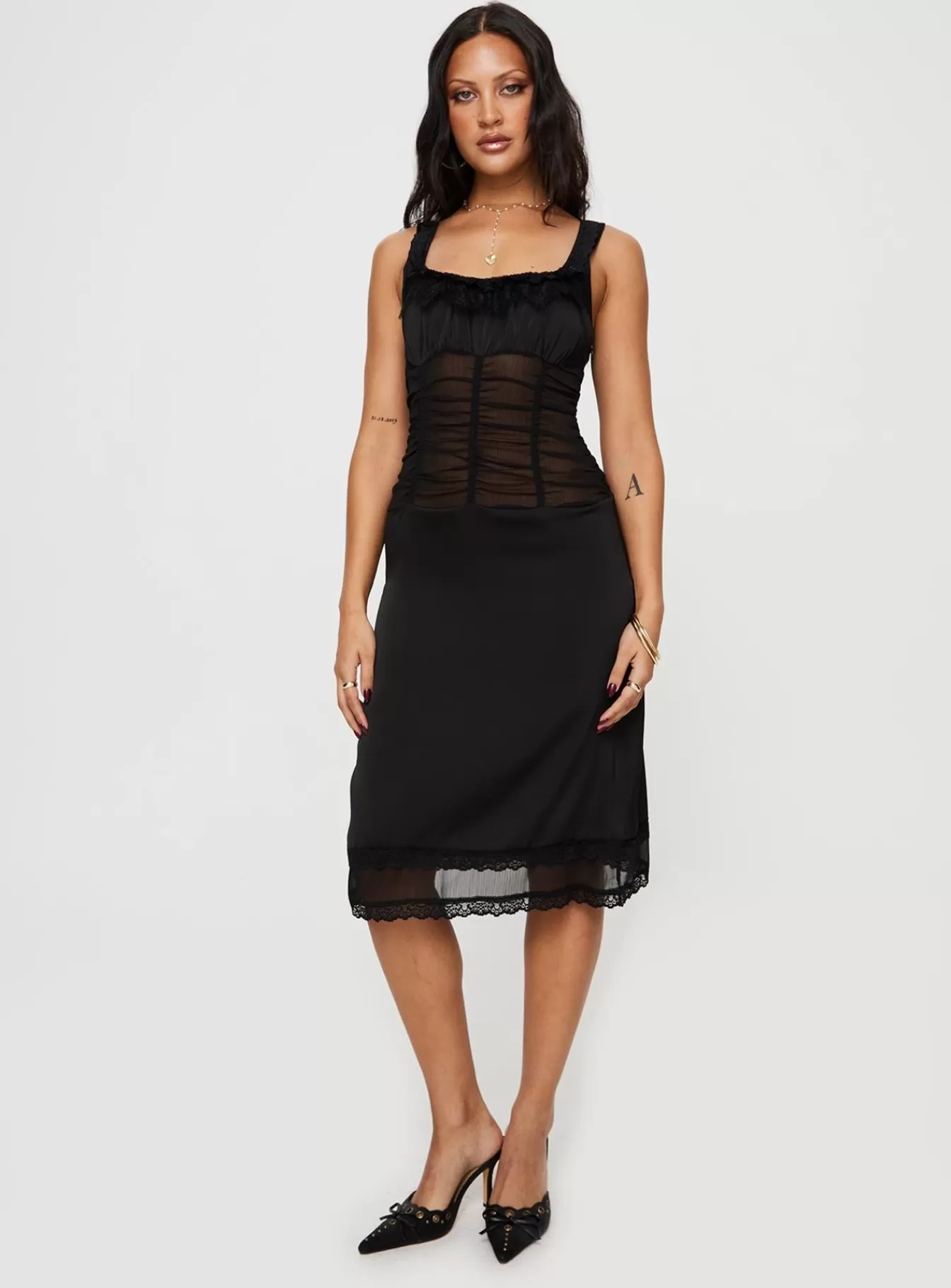 Princess Polly Midi Dresses | Kendall Midi Dress Black