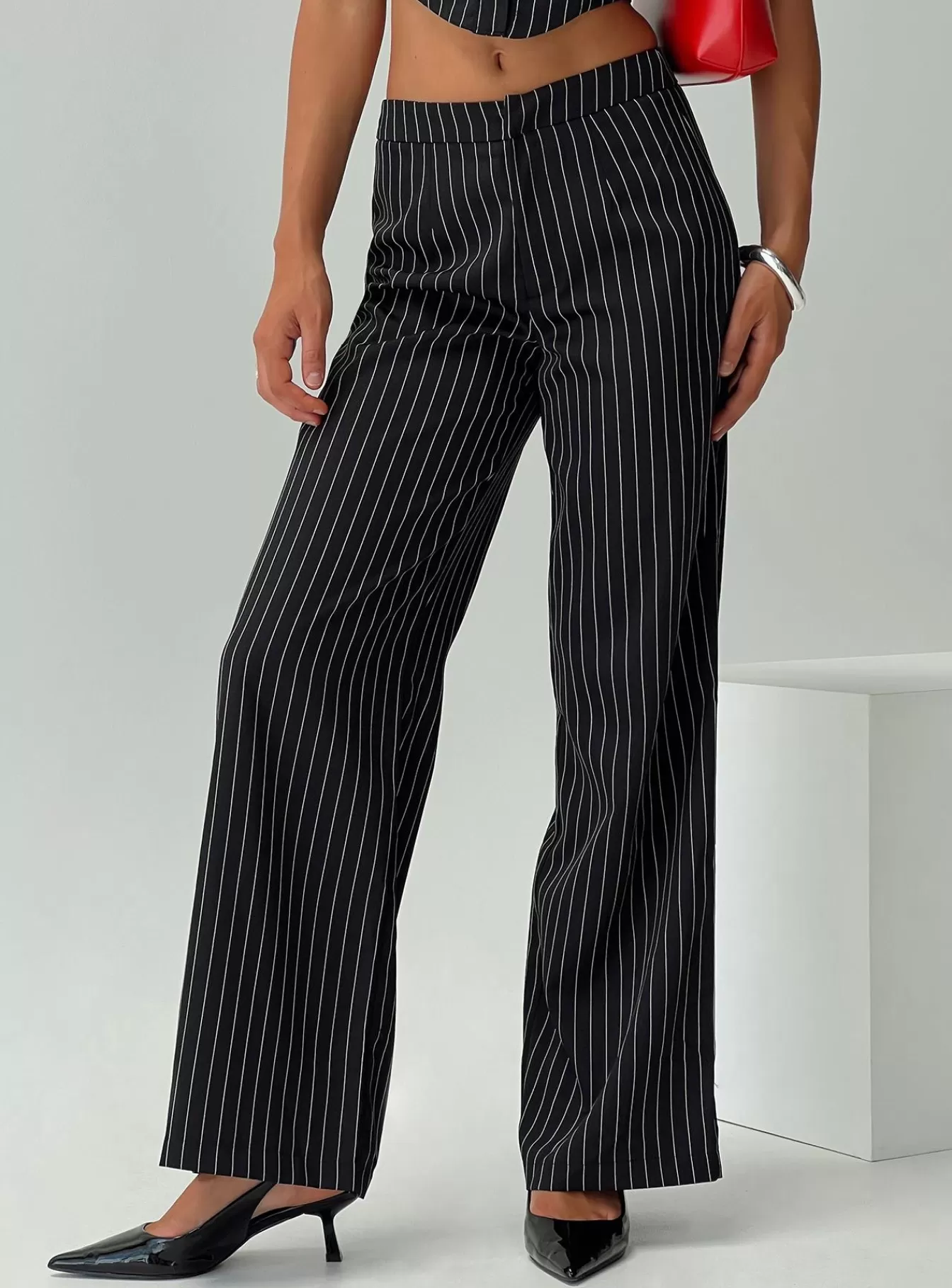Princess Polly Pants | Kimia Pants Black / White Pinstripe Black/ White Pinstripe
