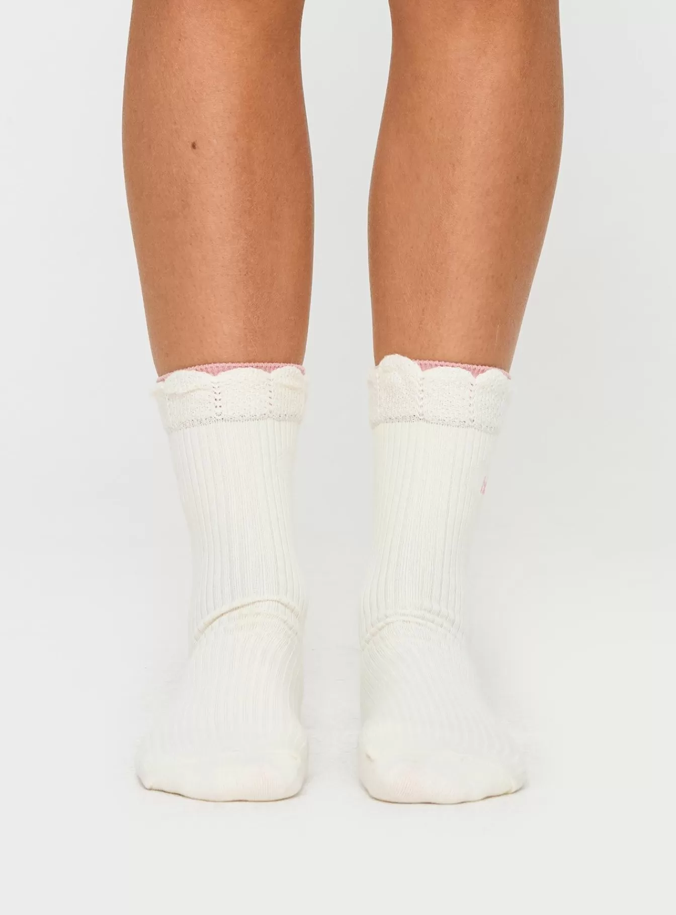 Princess Polly Socks & Tights | Kooper Socks White / Pink