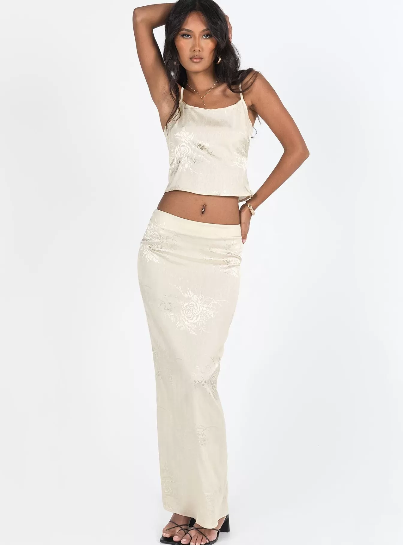 Princess Polly Skirt Sets | Kylee Set Champagne
