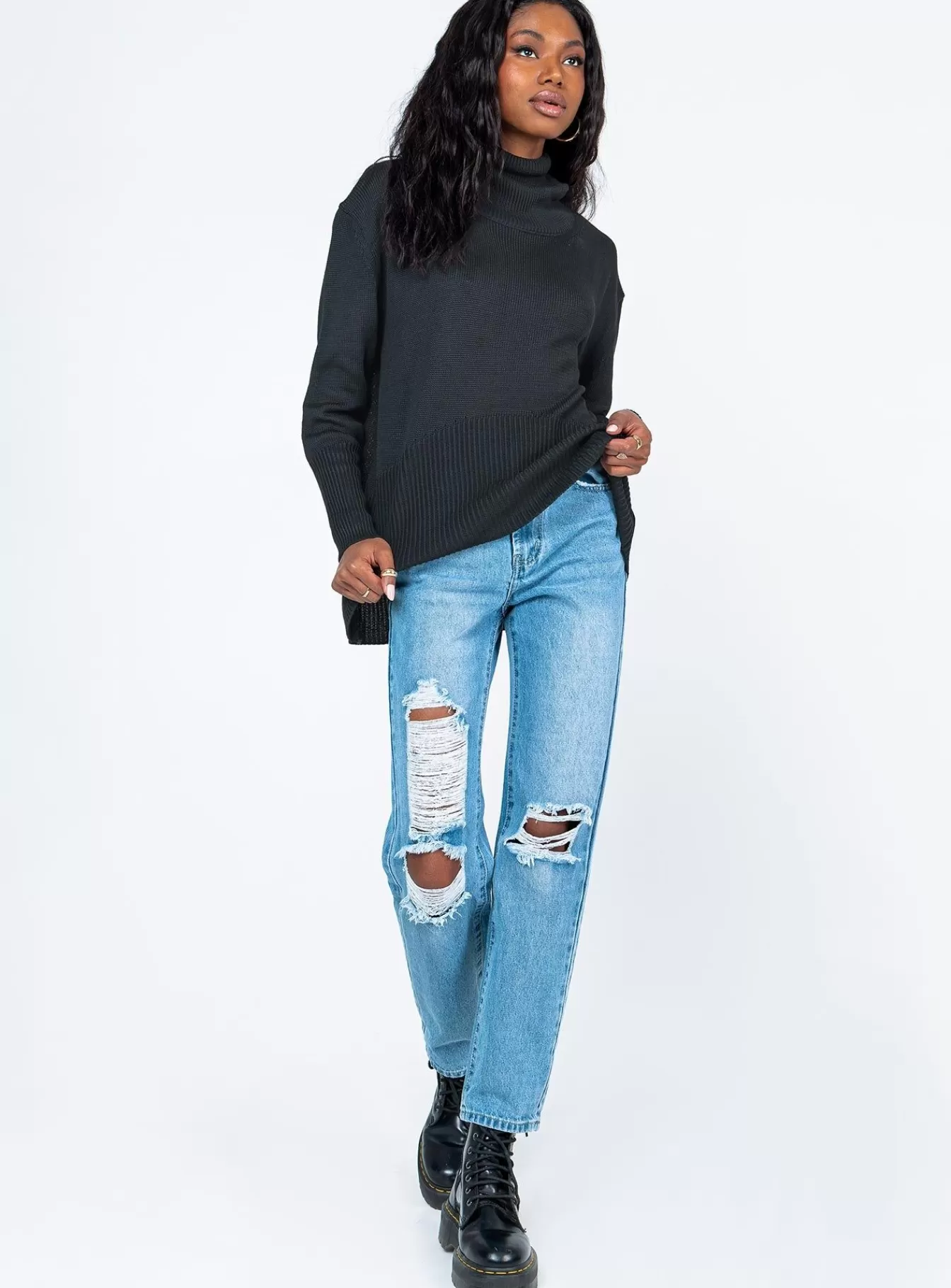Princess Polly Knitted Sweaters | Larnee Turtleneck Sweater Black