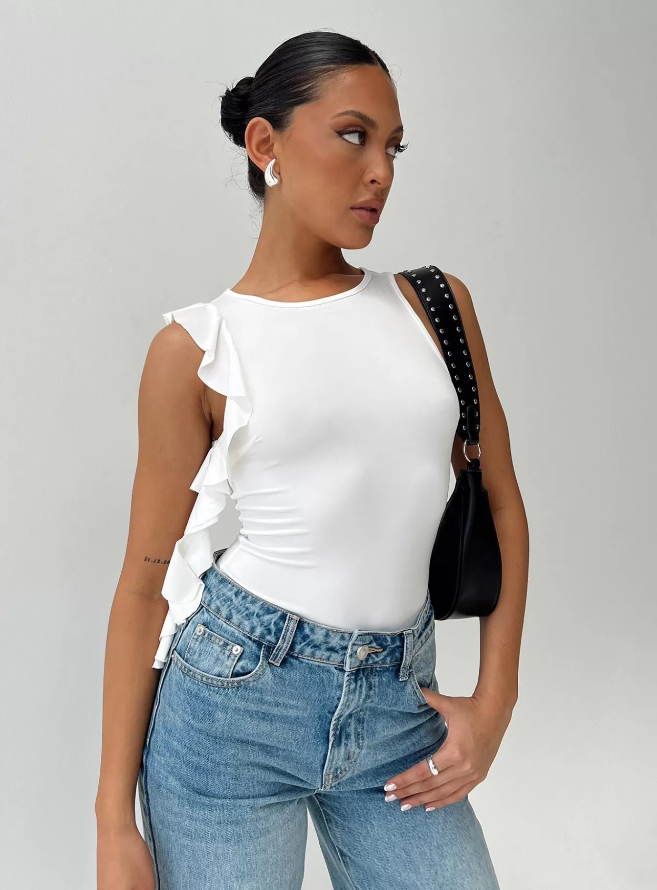 Princess Polly Party Tops | Lavina Bodysuit White