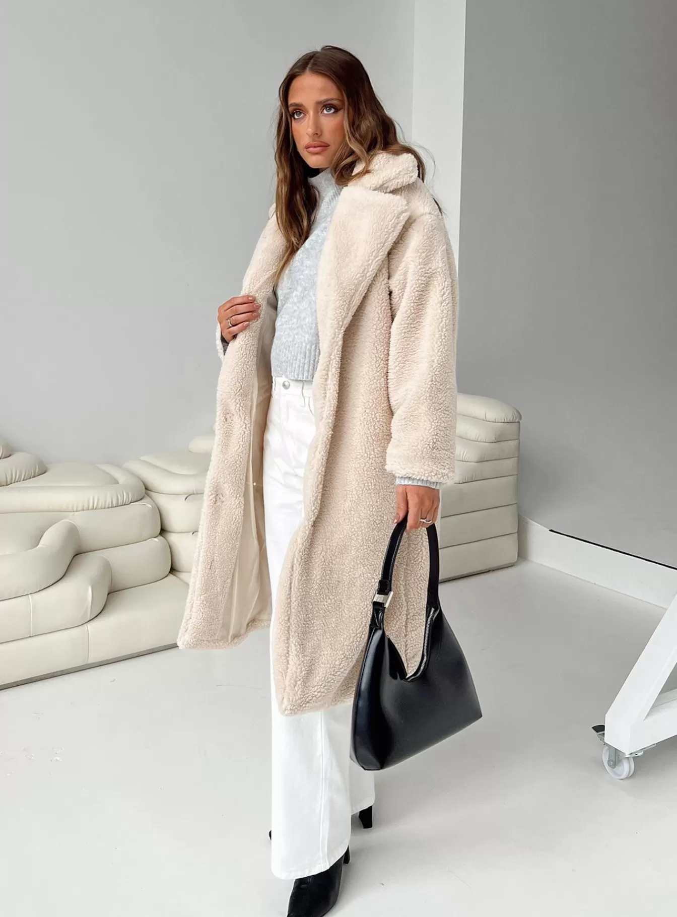 Princess Polly Coats | Leah Teddy Coat Beige