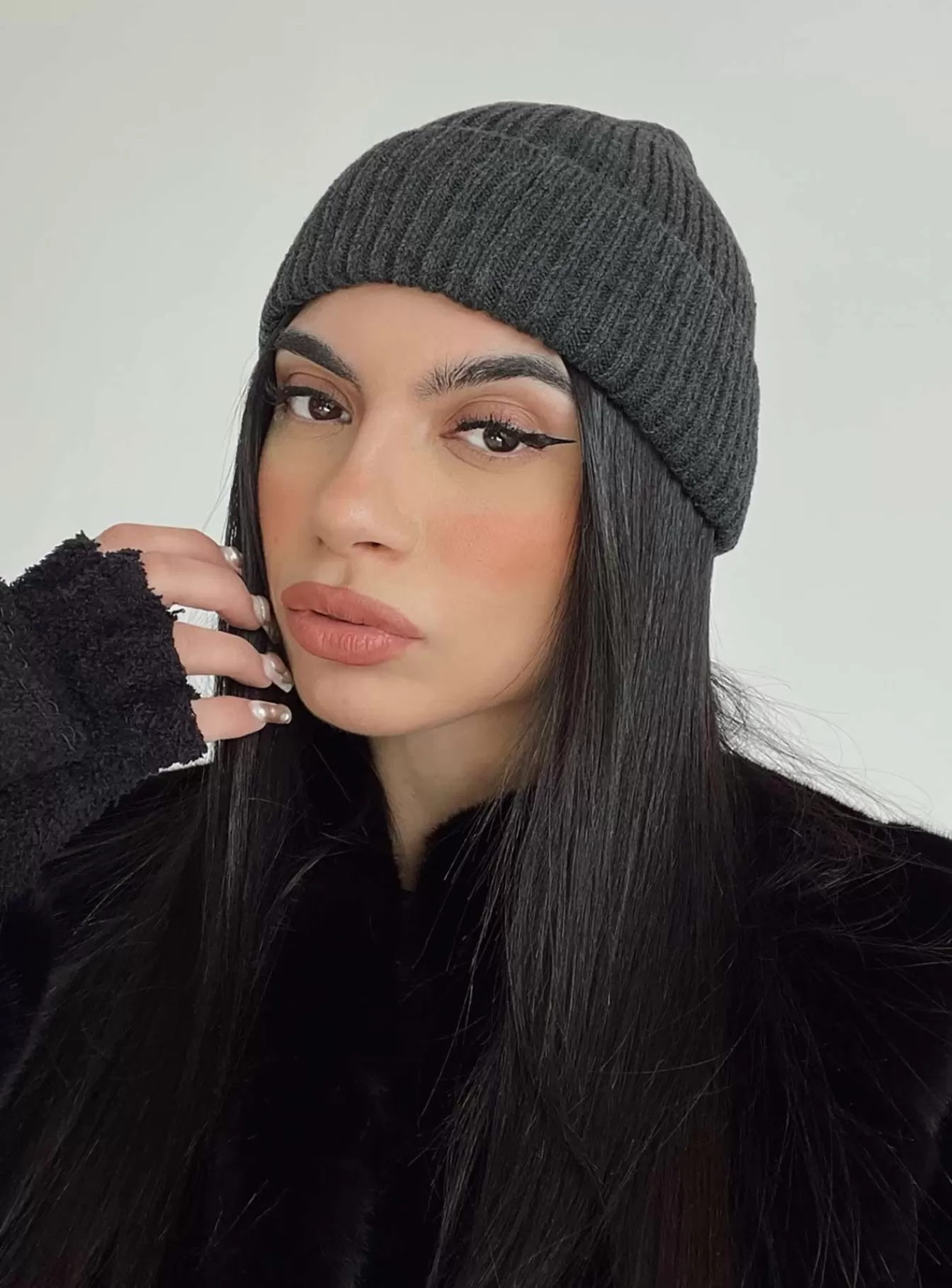 Princess Polly Hats | Leo Beanie Slate Grey