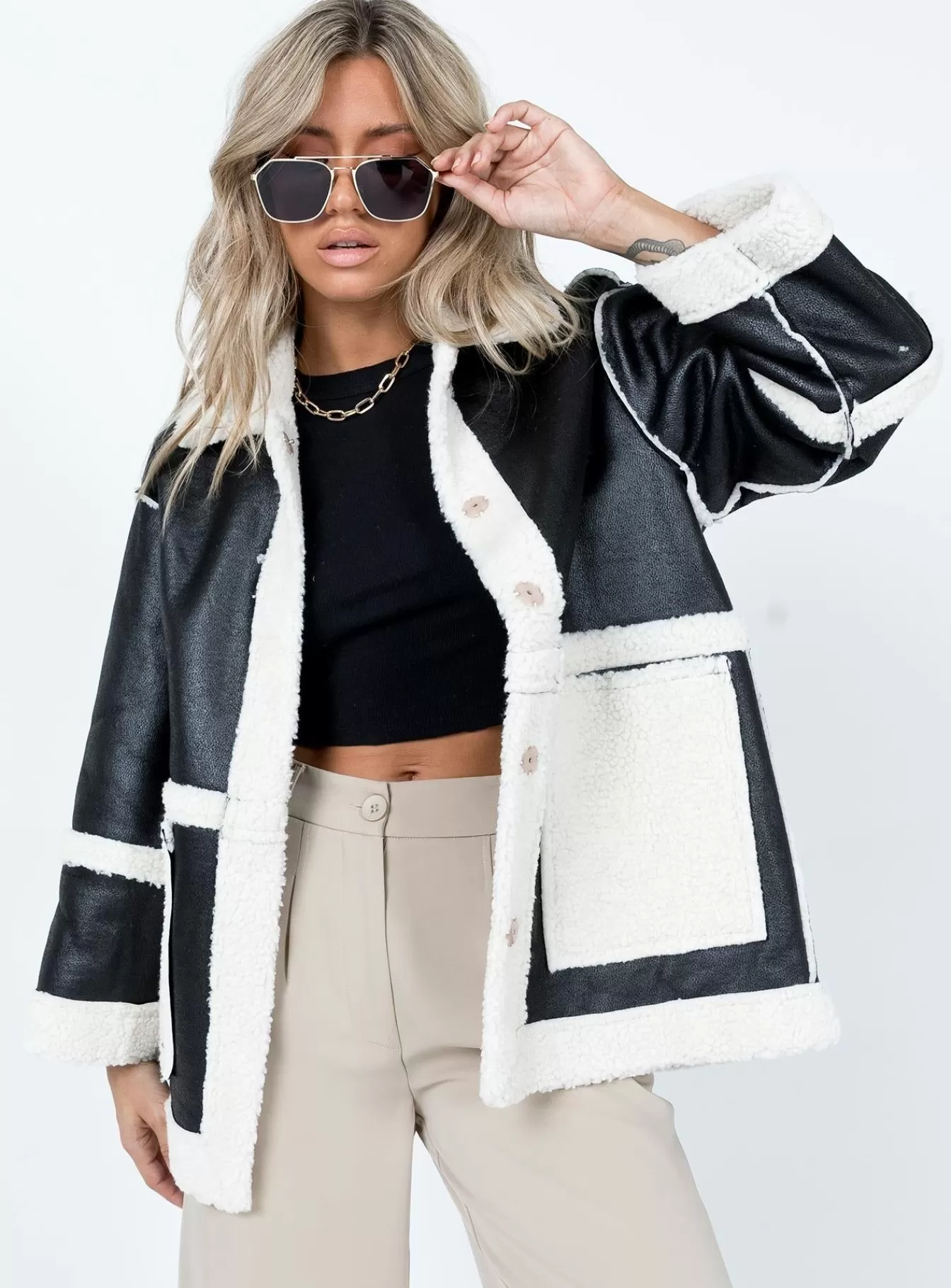 Princess Polly Leather Jackets | Lexie Faux Leather Jacket Black