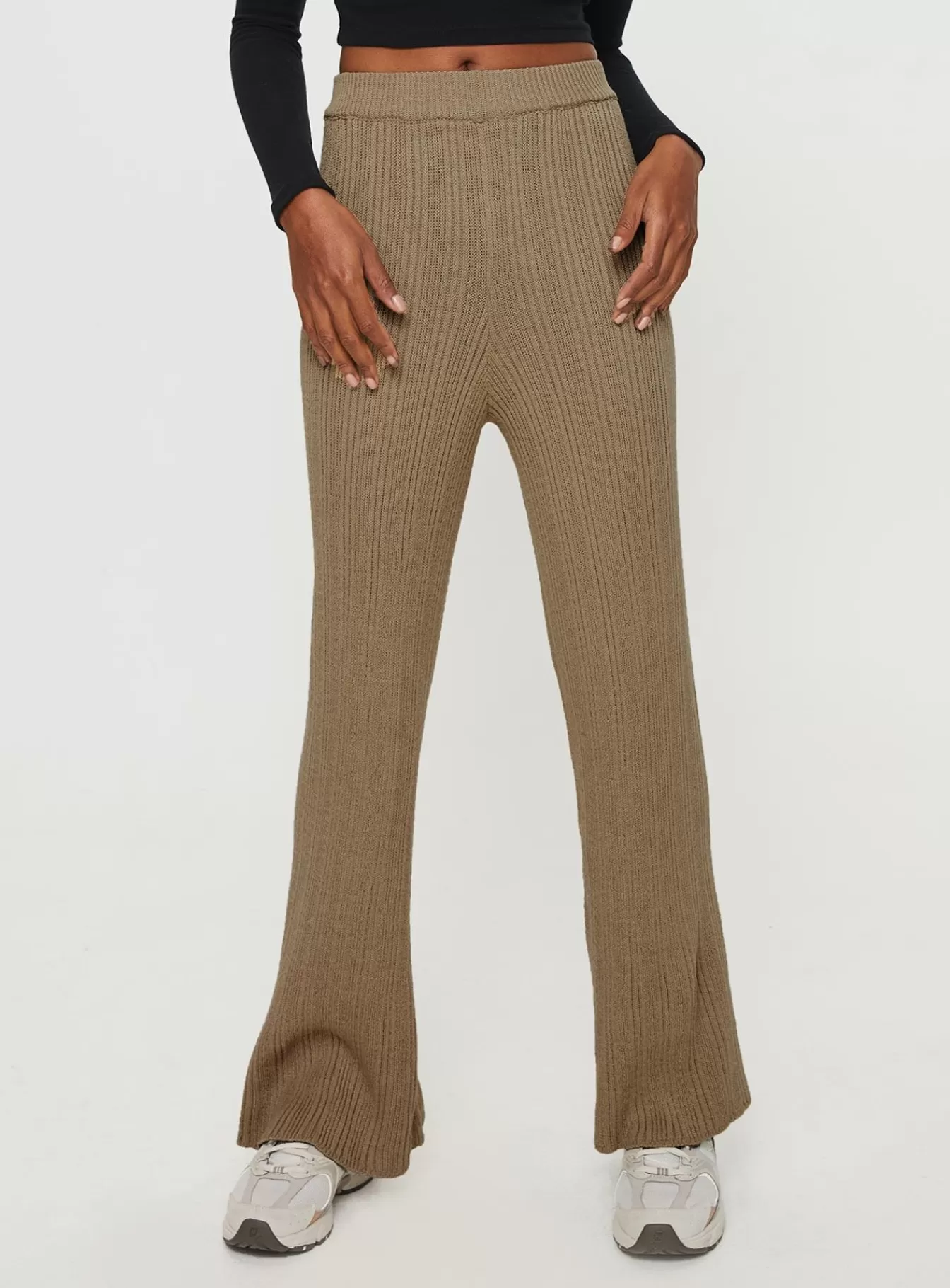 Princess Polly Pants | Lexie Knit Pants Beige Marle