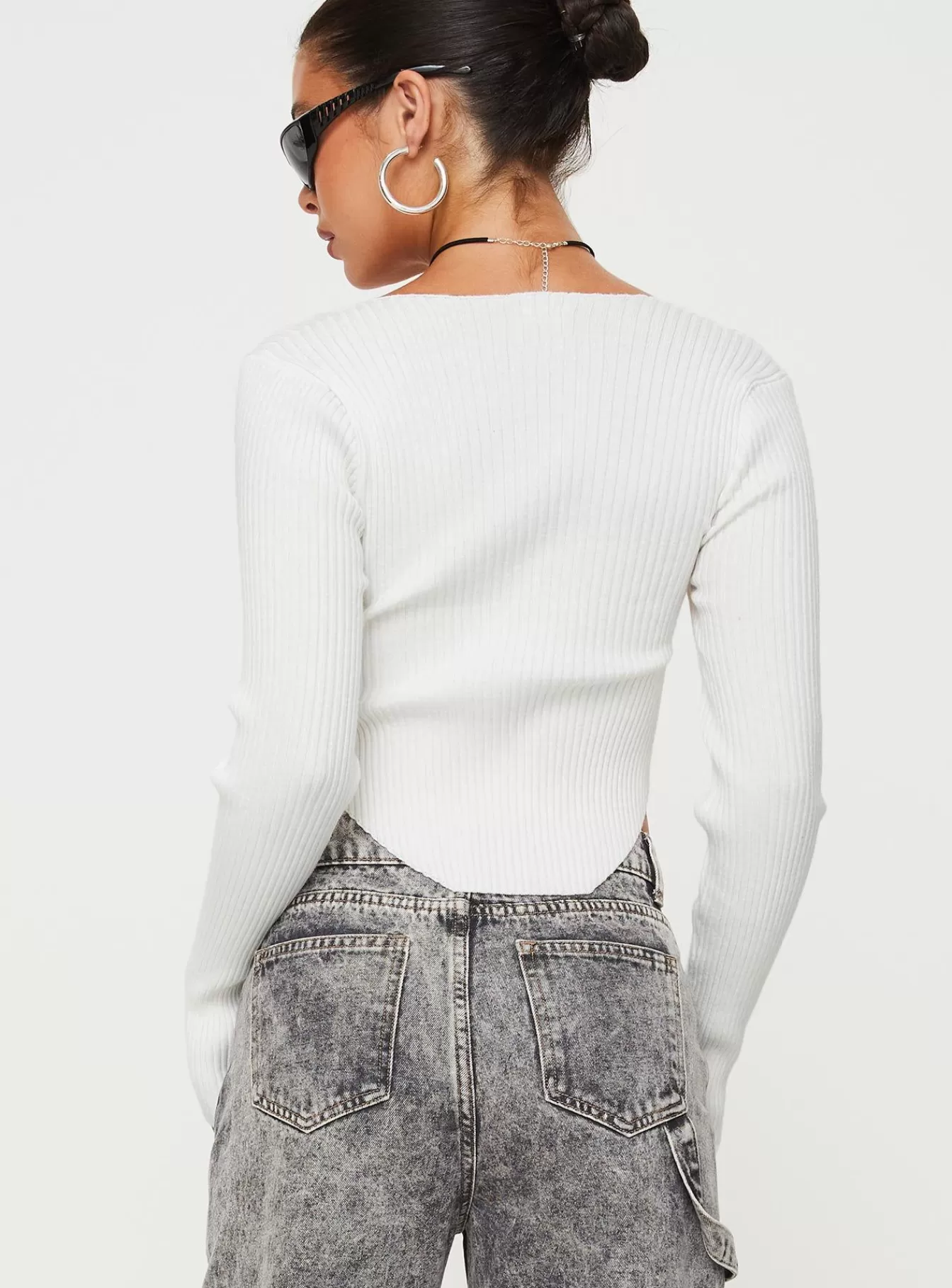 Princess Polly Long Sleeve Tops | Listette Long Sleeve Top White