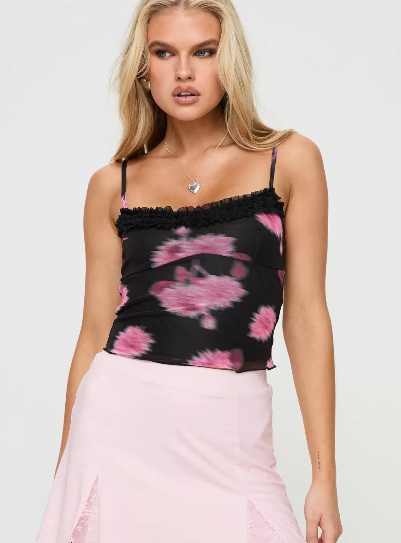 Princess Polly Tanks & Strapless Tops | Little Blossoms Top Black