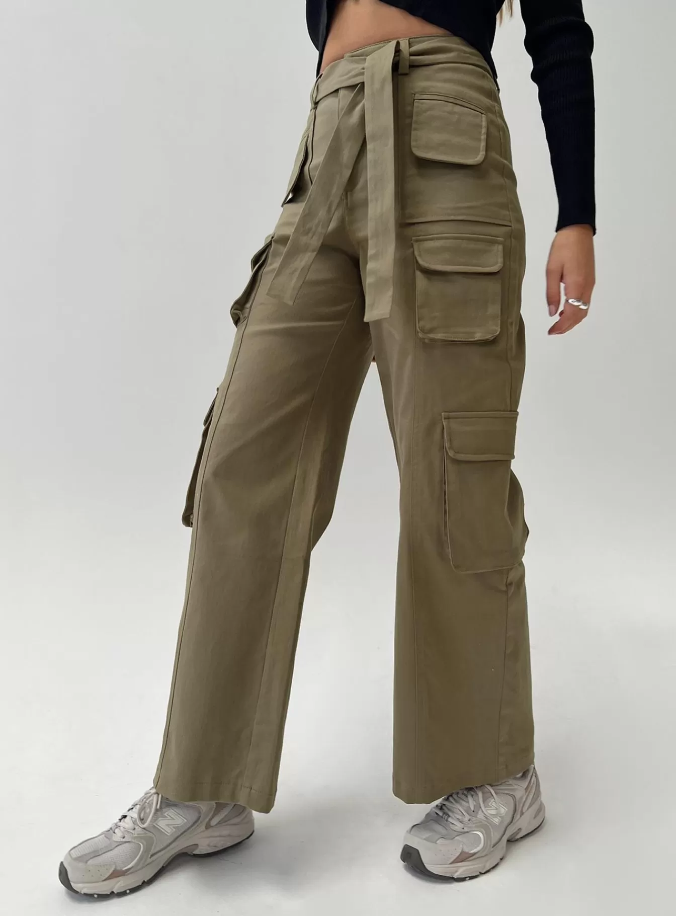Princess Polly Pants | Locket Utility Cargo Pants Olive