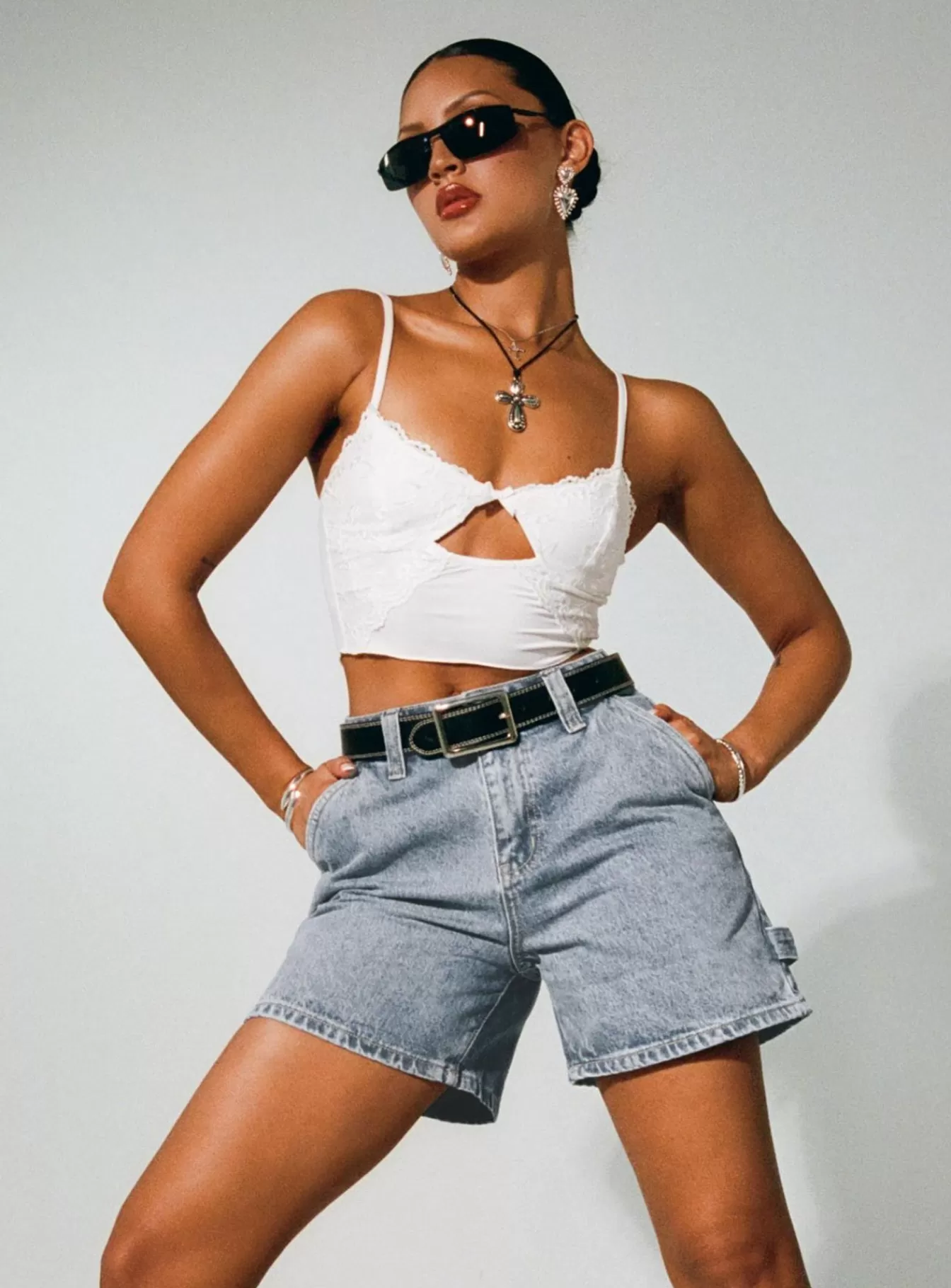 Princess Polly Shorts | Lou Carpenter Denim Shorts Light Wash