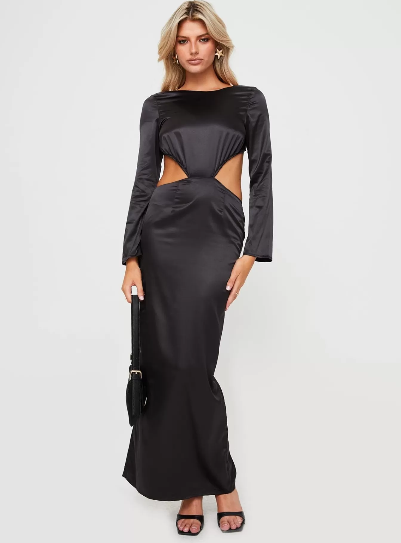 Princess Polly Maxi Dresses | Lucienne Long Sleeve Maxi Dress Black
