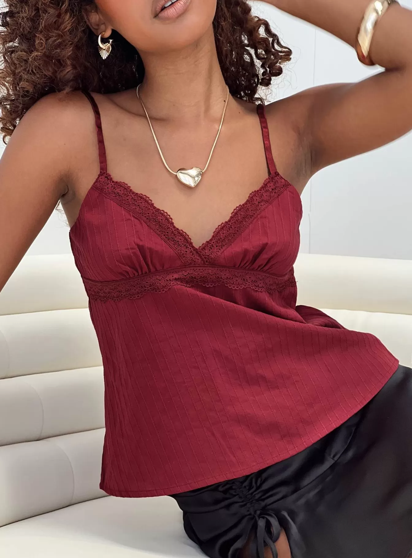 Princess Polly Crop Tops | Lunya Top Burgundy