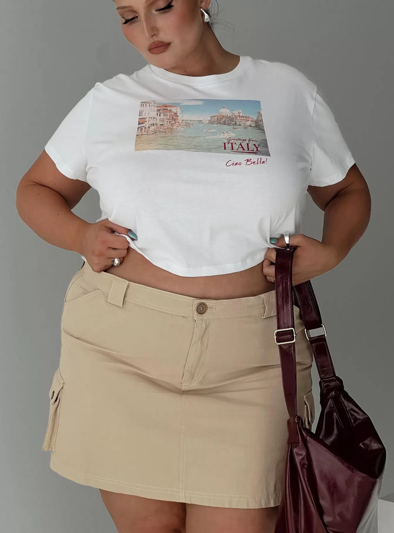 Princess Polly Skirts | Lydie Cargo Mini Skirt Curve Beige