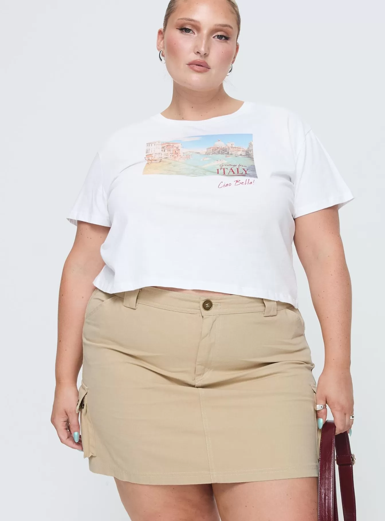 Princess Polly Skirts | Lydie Cargo Mini Skirt Curve Beige