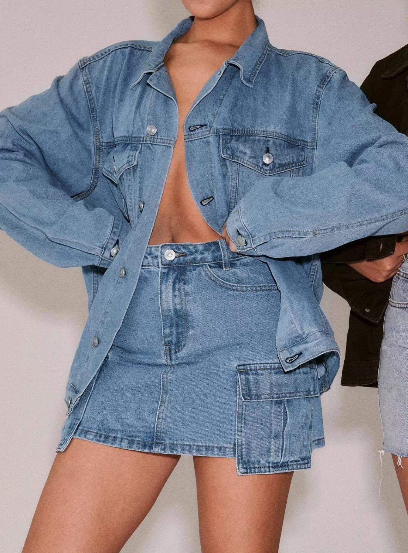 Princess Polly Skirts | Maberley Denim Mini Skirt Mid Wash Mid Wash Denim
