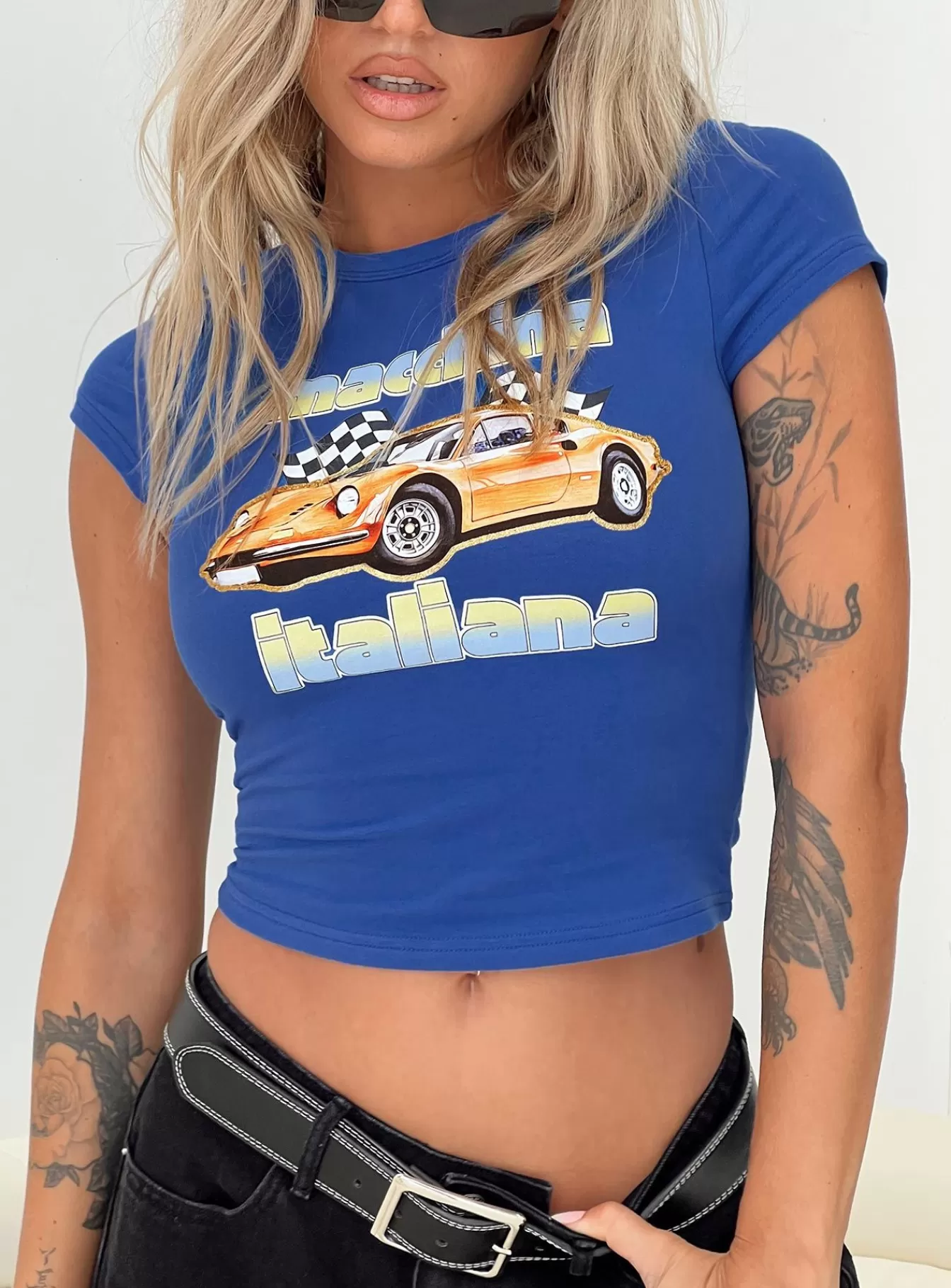Princess Polly Casual Tops | Machina Tee Blue