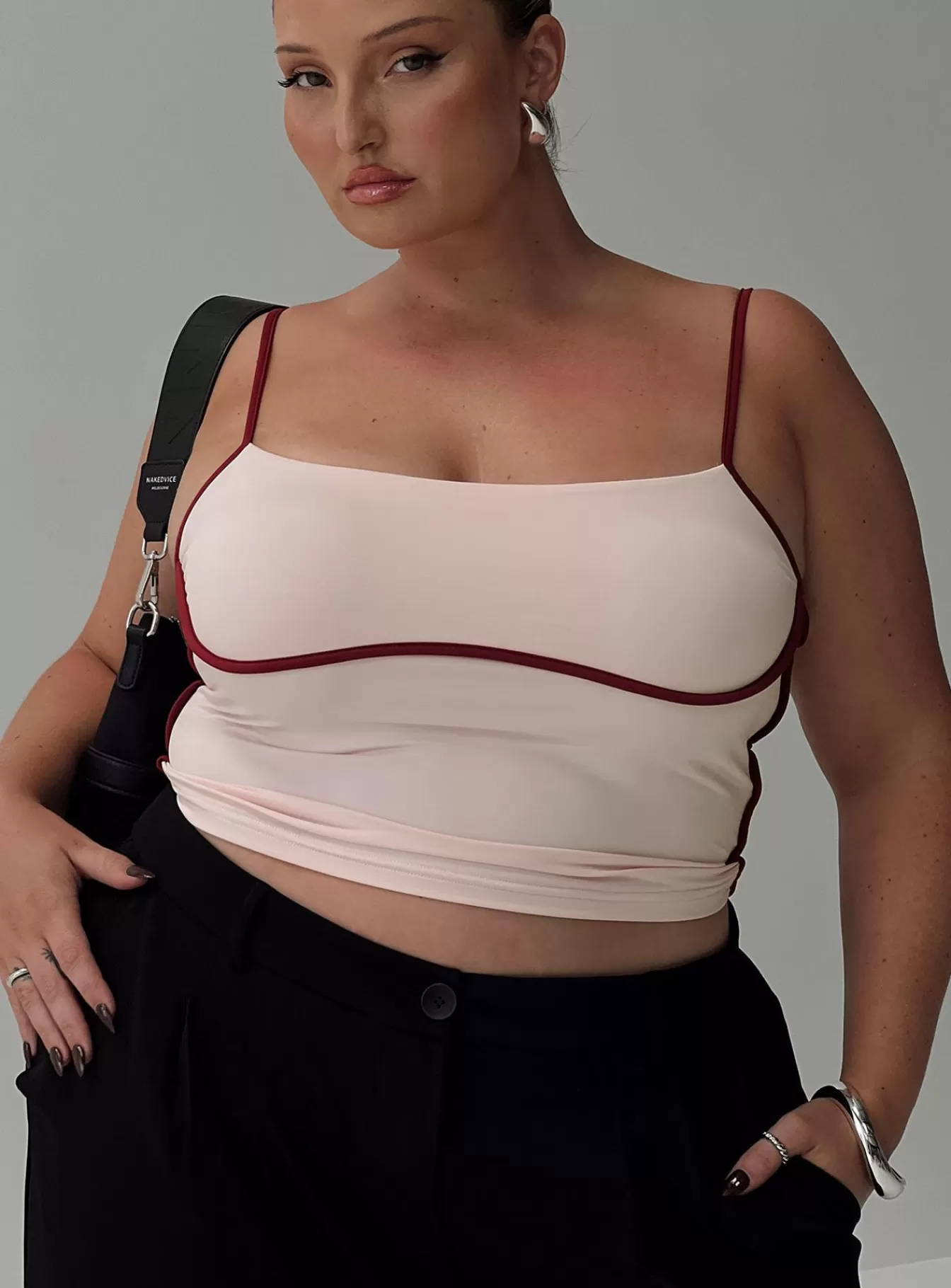 Princess Polly Casual Tops | Maidenwell Contrast Top Curve Pink