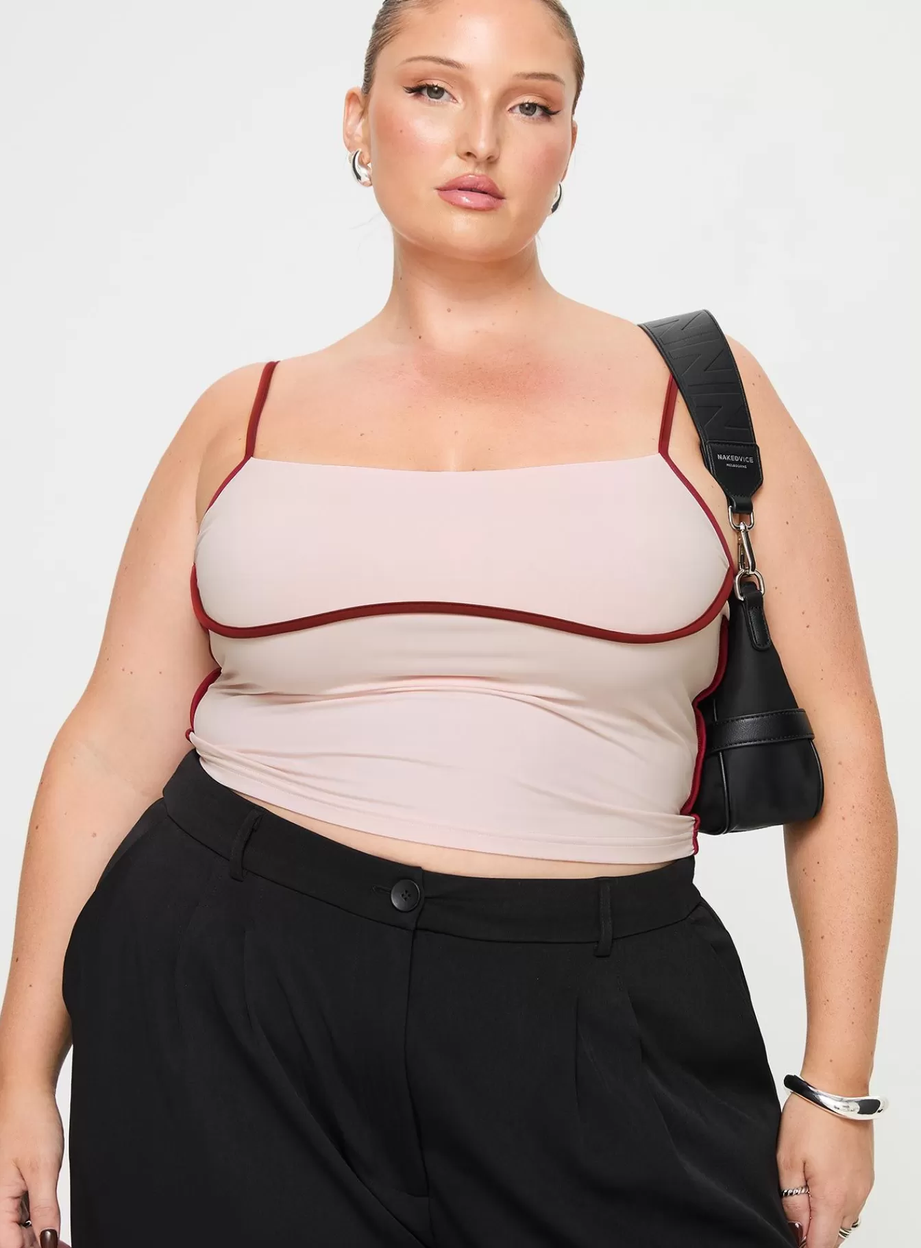 Princess Polly Casual Tops | Maidenwell Contrast Top Curve Pink